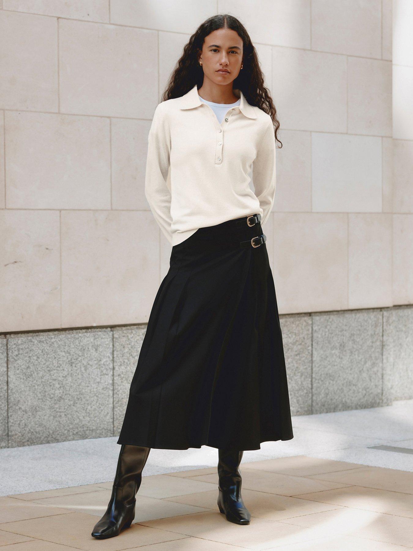 Albaray Double Buckle Skirt - Black
