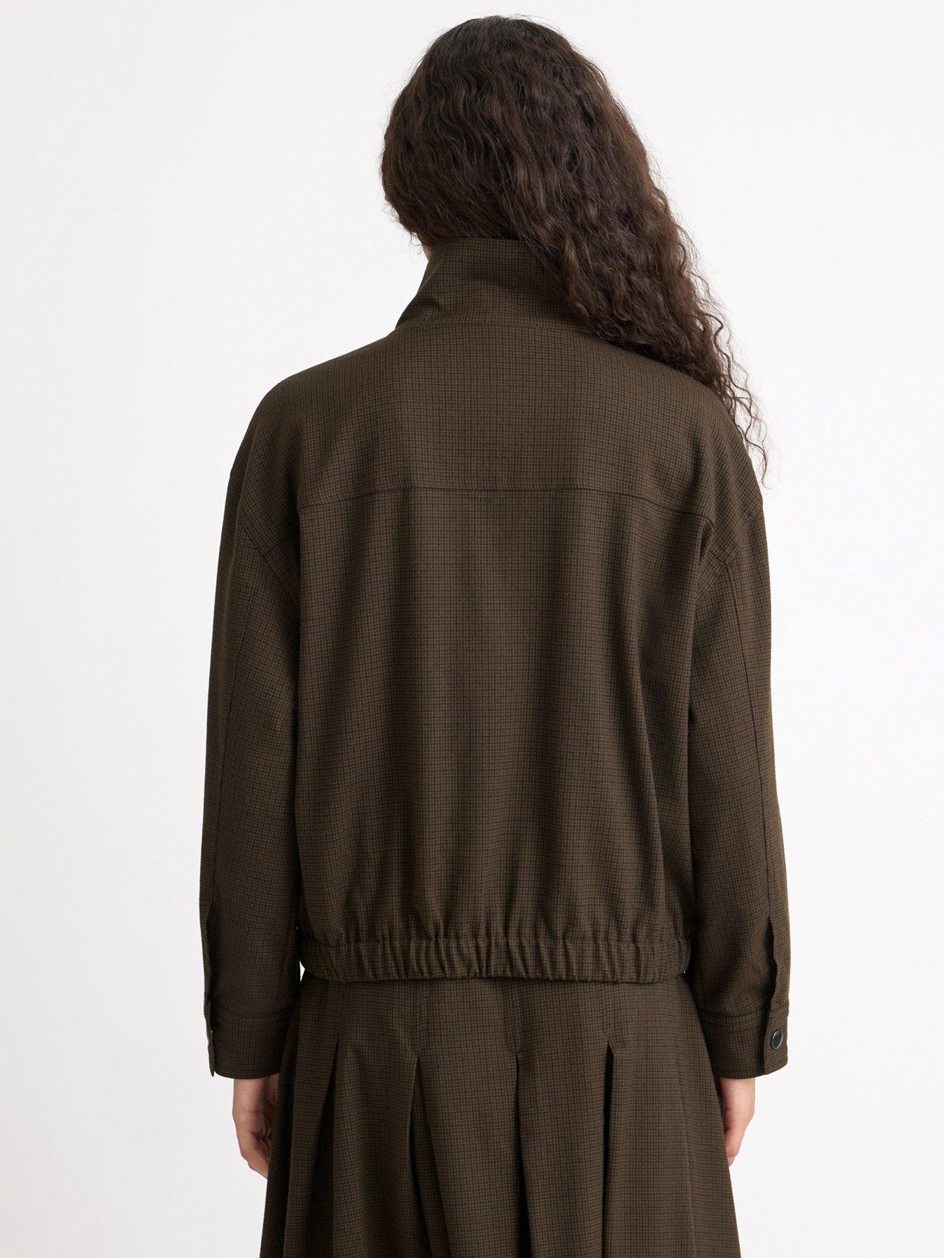 Image 2 of 4 of Albaray Mini Checked Jacket - Brown