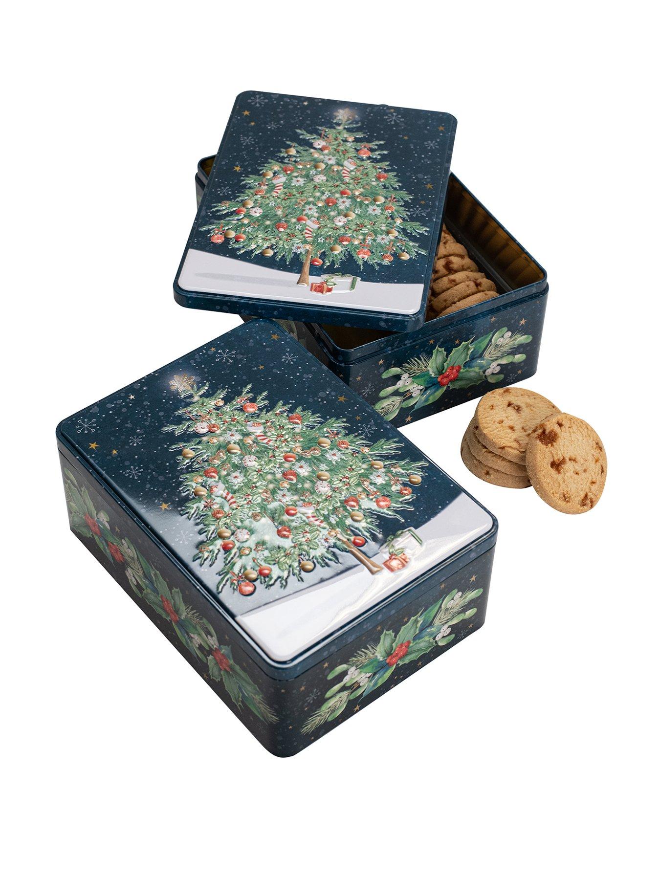 Image 1 of 1 of Christmas tree tin of salted caramel biscuits - VAT FREE - 400g