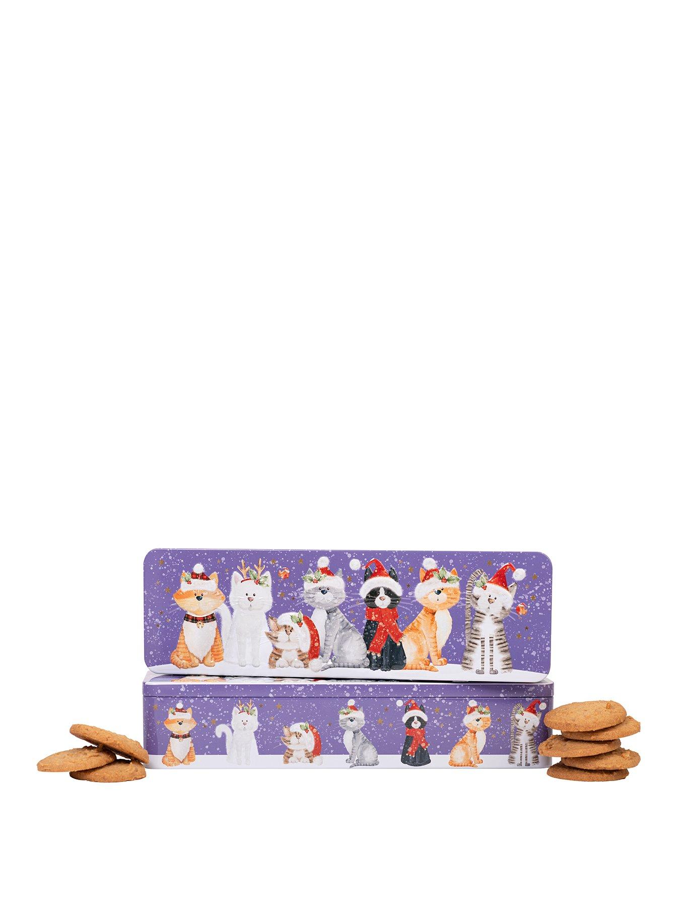 Image 1 of 1 of Christmas cats tin of stem ginger biscuits - VAT FREE - 225g