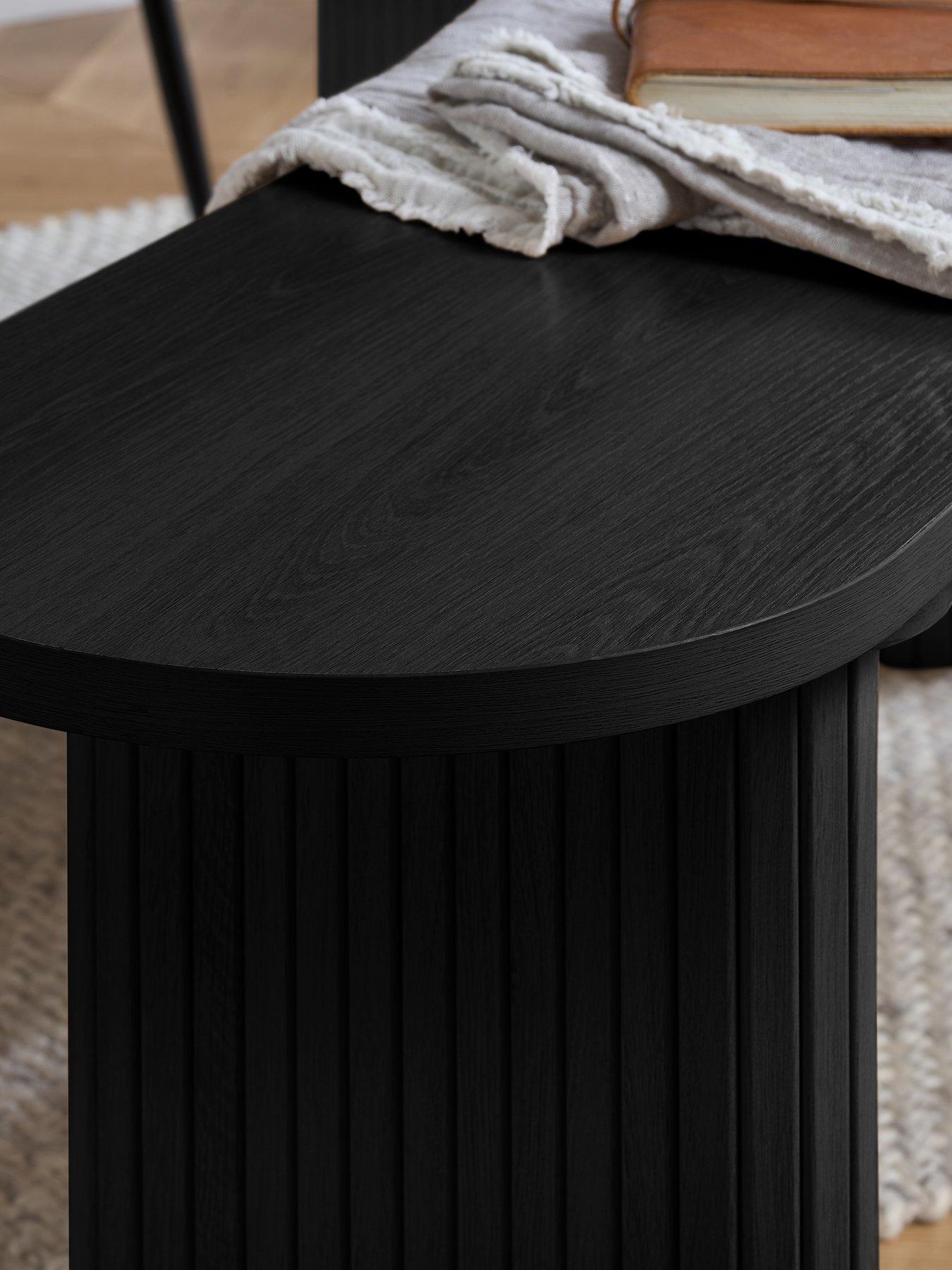 Image 3 of 6 of Birlea Axel Oval Fluted Dining Table With 2 Benches