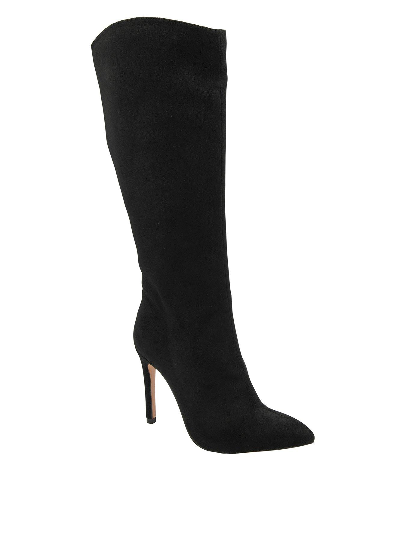 Ravel Gibson Knee High Heeled Boot, Black, Size 5, Women