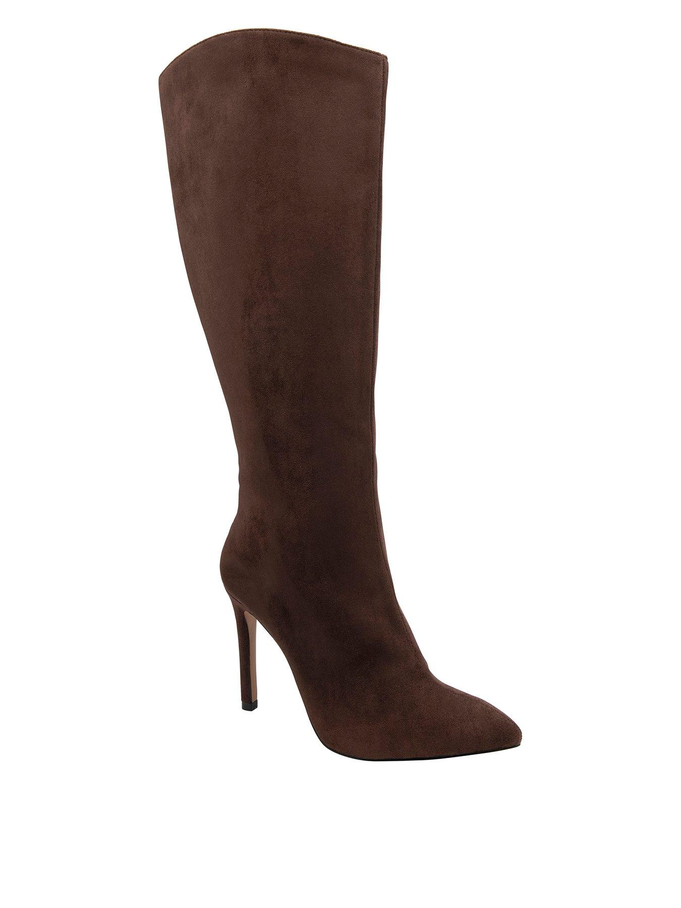 Ravel Gibson Knee High Heeled Boot, Brown, Size 6, Women