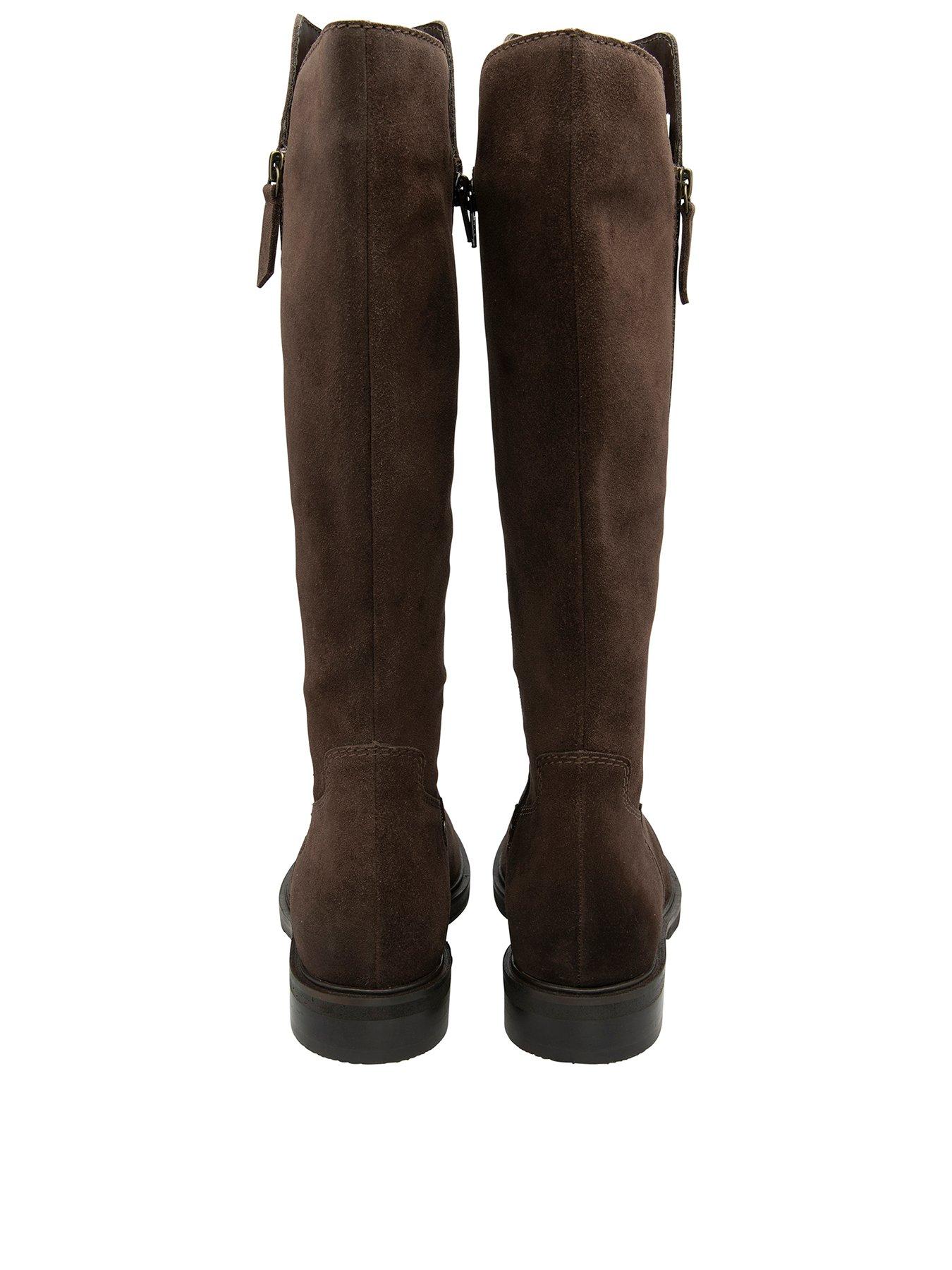 Image 3 of 4 of Ravel Ashington Zip Through Knee High Riding Boot - Brown