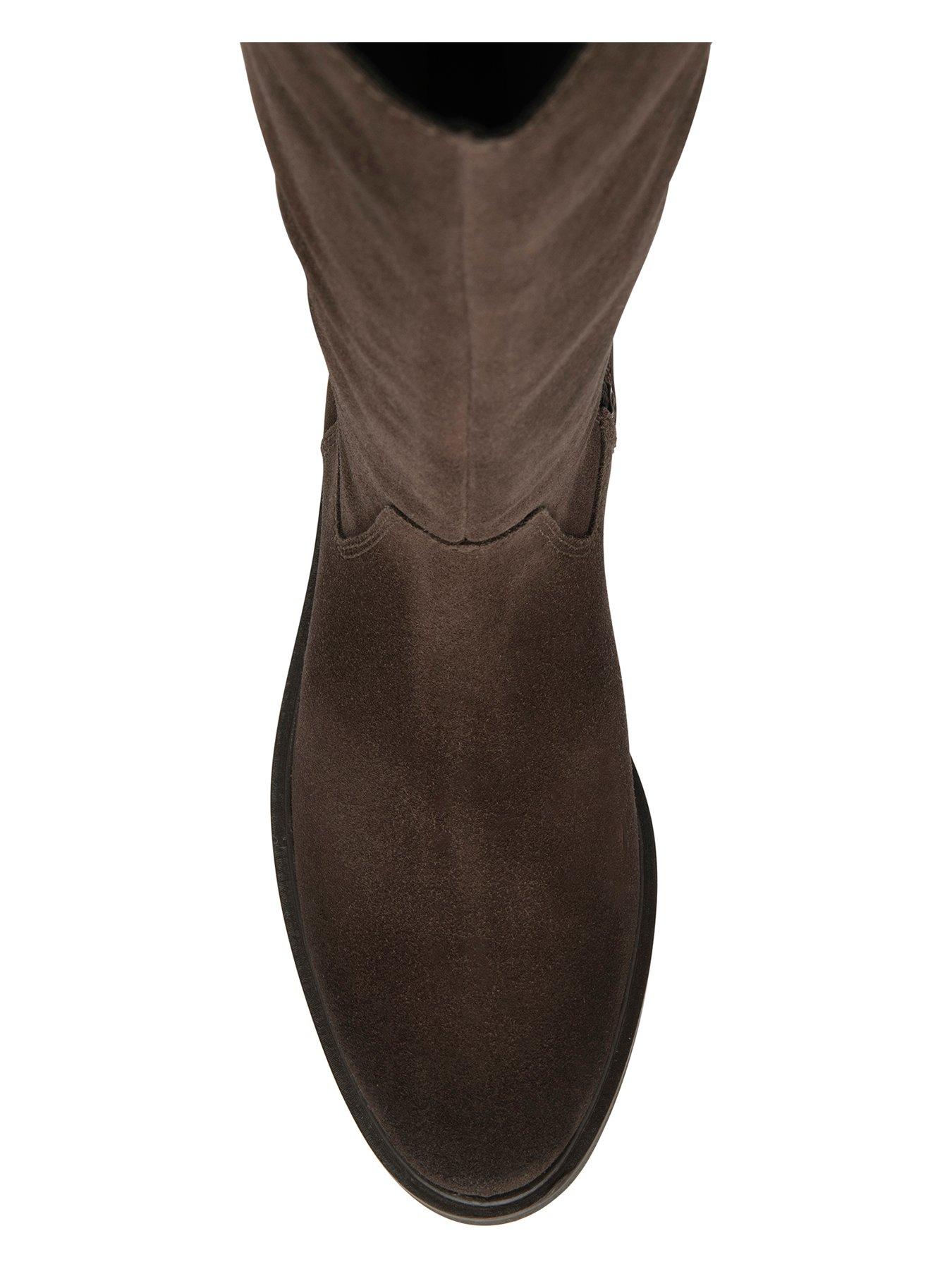 Image 4 of 4 of Ravel Ashington Zip Through Knee High Riding Boot - Brown