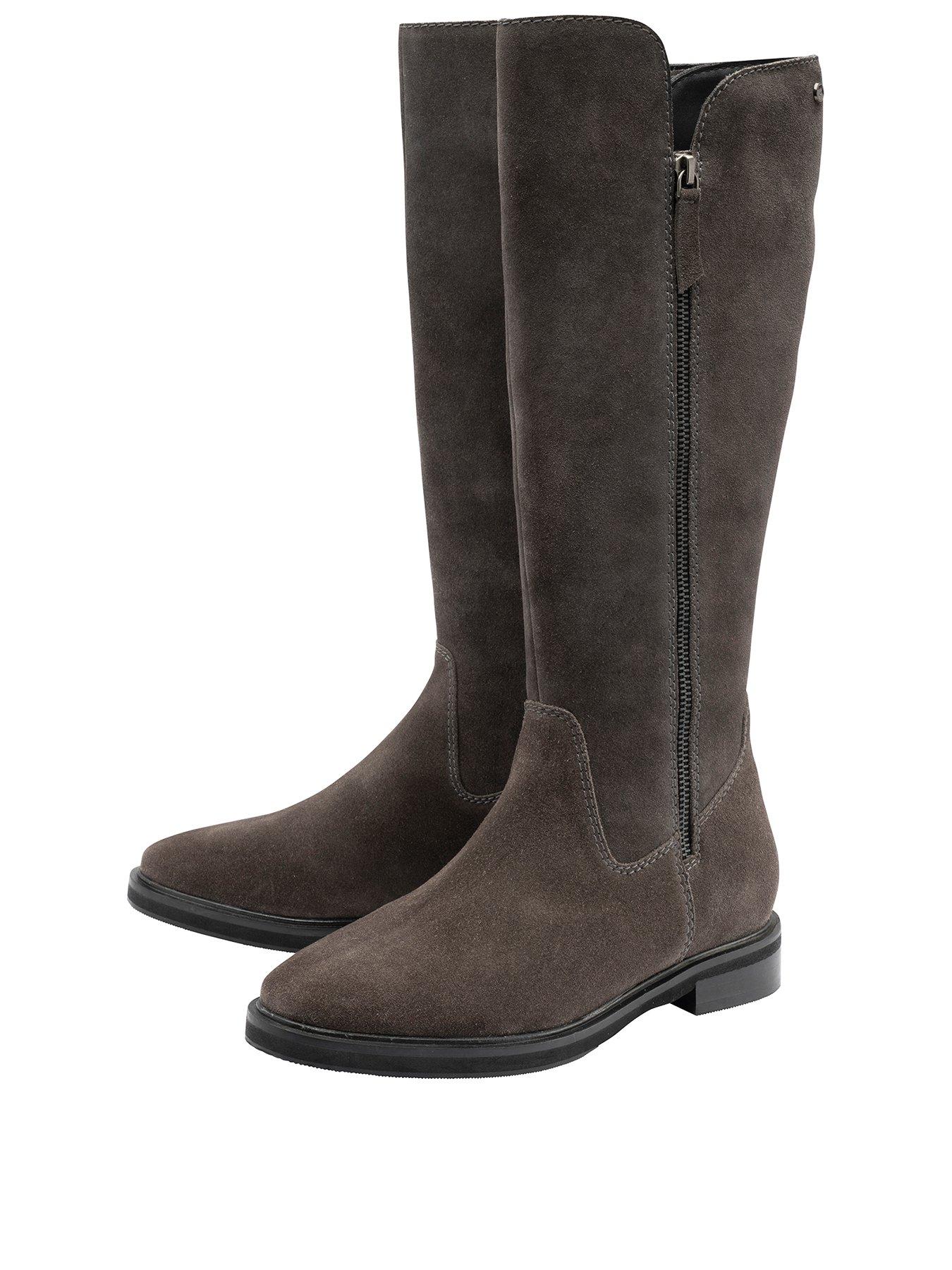 Image 2 of 4 of Ravel Ashington Zip Through Knee High Riding Boot - Grey