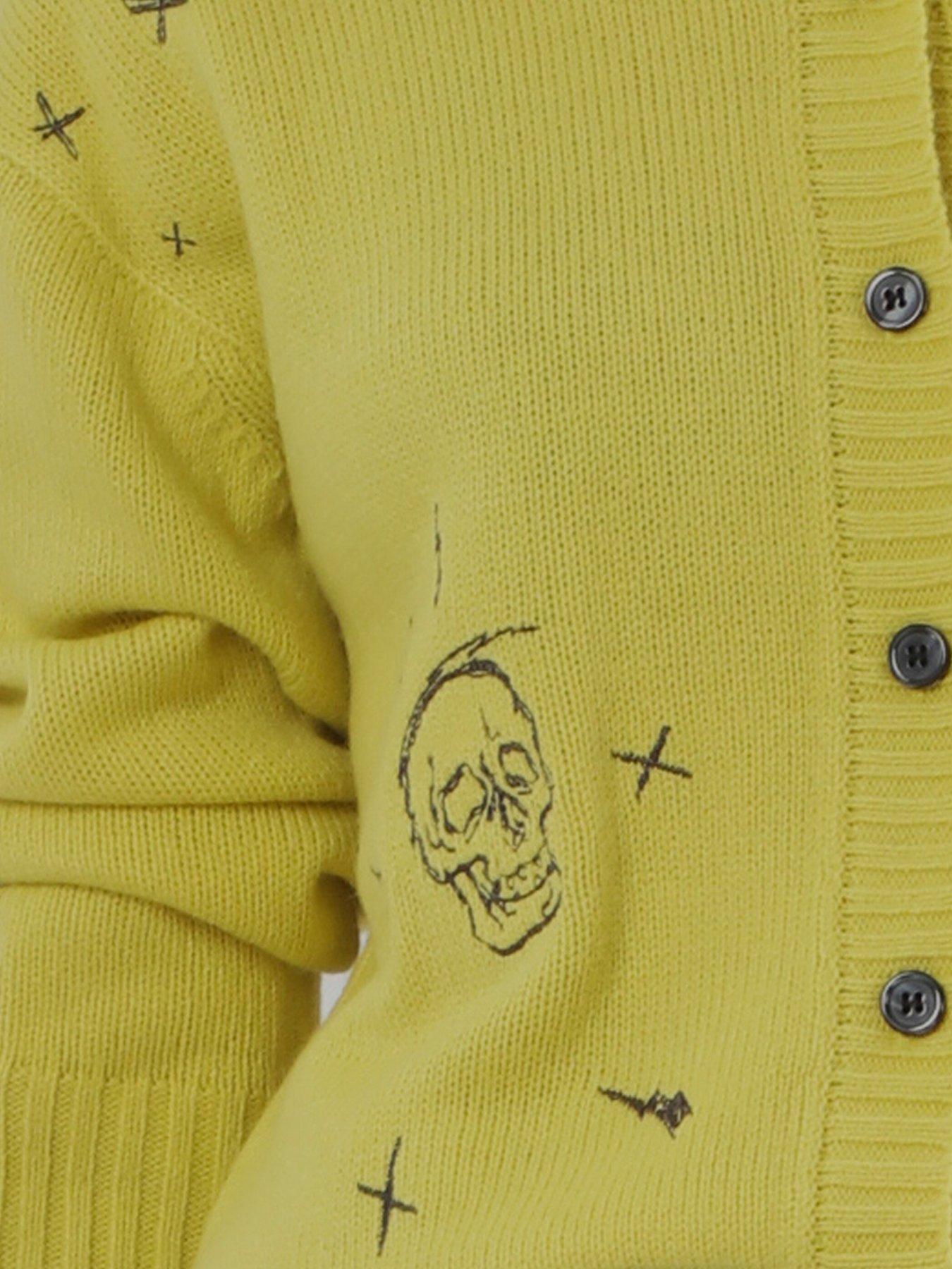 Image 4 of 7 of Religion Cute Mini Maddie Cardigan With Embroidery Design - Yellow