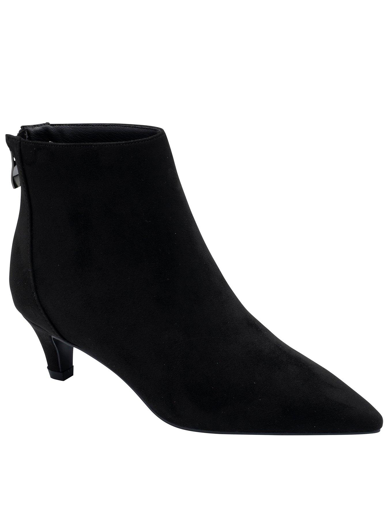 Ravel Leighton Women's Ankle Boots in Black Suede with 4.5cm Kitten Heel Size 3 - Image 3