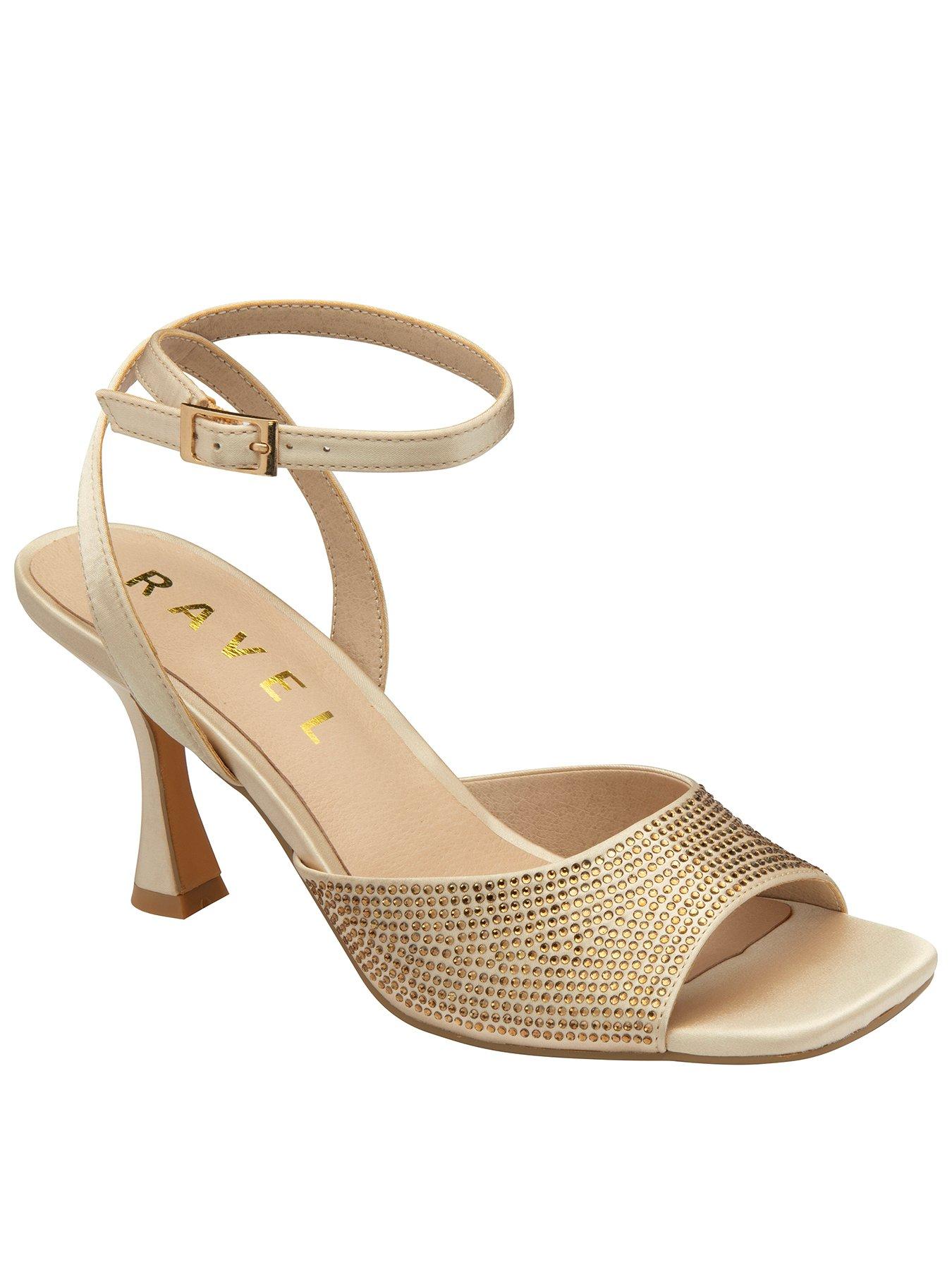 Ravel Women's Gold Satin Holms Sandals Colour: : Size 6 - Image 2