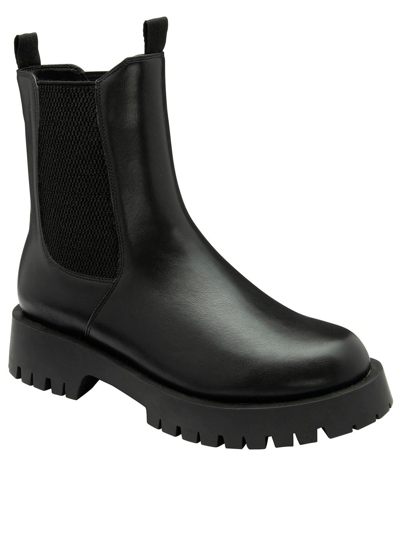 Ravel Ness Slip On Biker Boot, Black, Size 3, Women