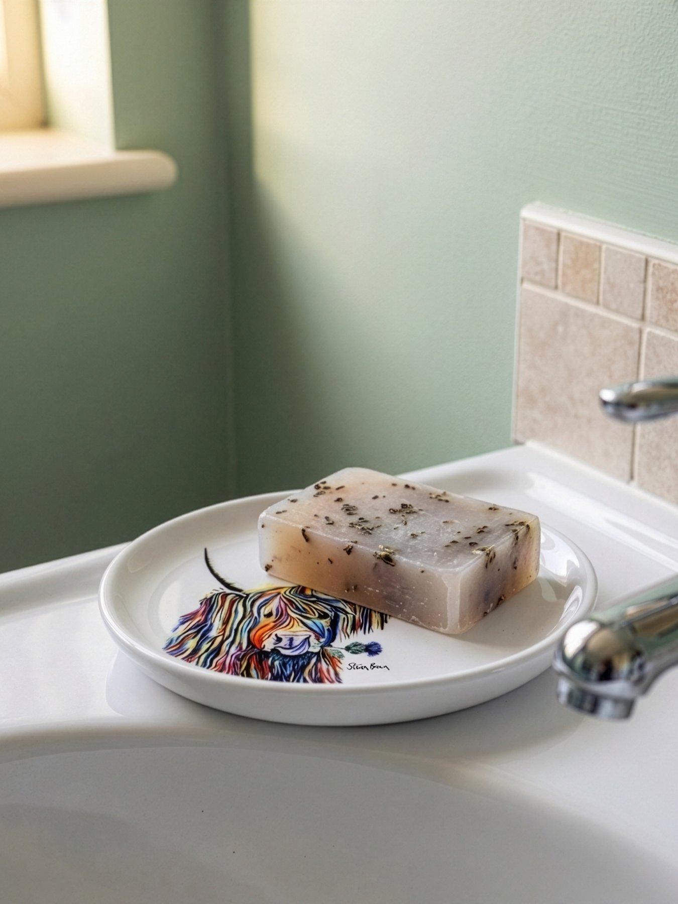 Image 1 of 6 of Croydex Steven Brown Ceramic Soap Dish - Lizzie Mccoo