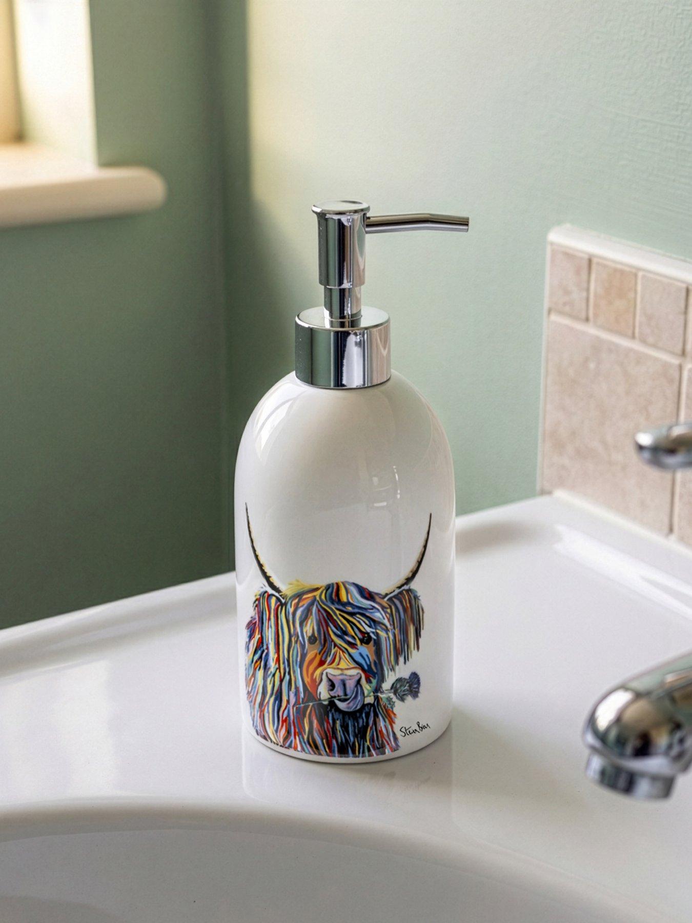 Image 1 of 6 of Croydex Steven Brown Ceramic Soap Dispenser - Lizzie Mccoo