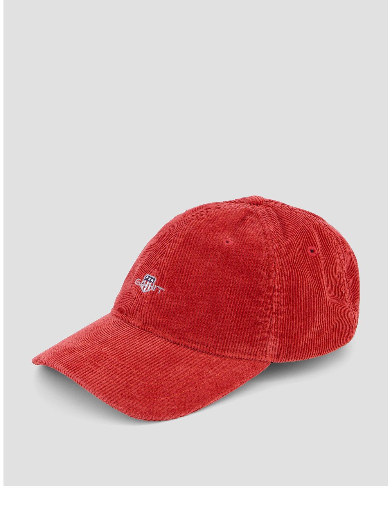 Image 1 of 4 of GANT Mens Corduroy Adjustable Strap Baseball Cap - Orange