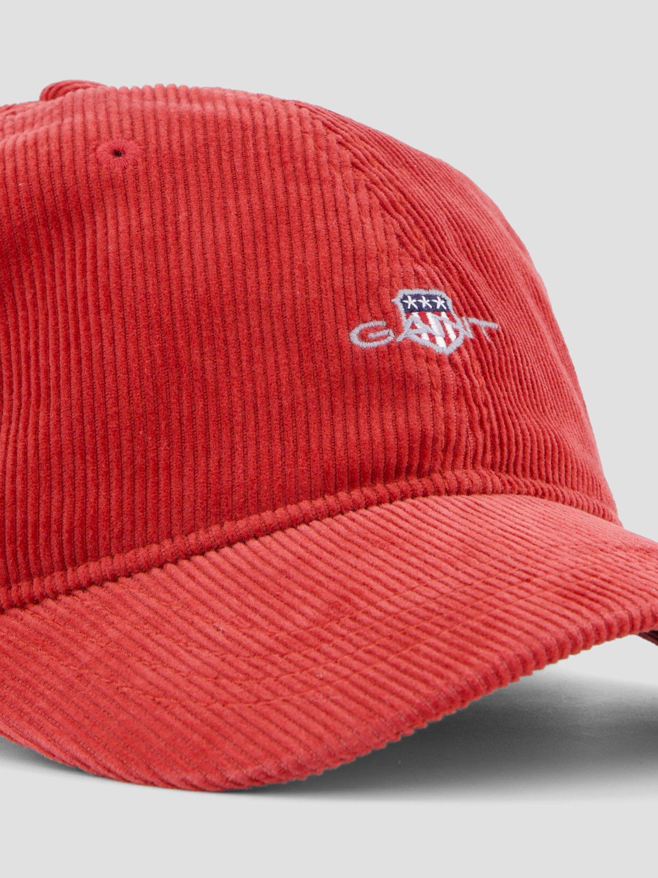Image 3 of 4 of GANT Mens Corduroy Adjustable Strap Baseball Cap - Orange