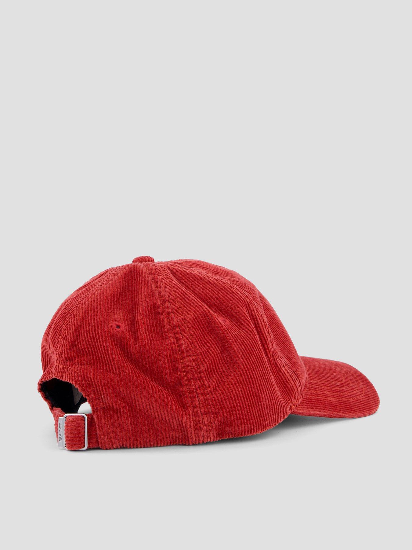 Image 4 of 4 of GANT Mens Corduroy Adjustable Strap Baseball Cap - Orange