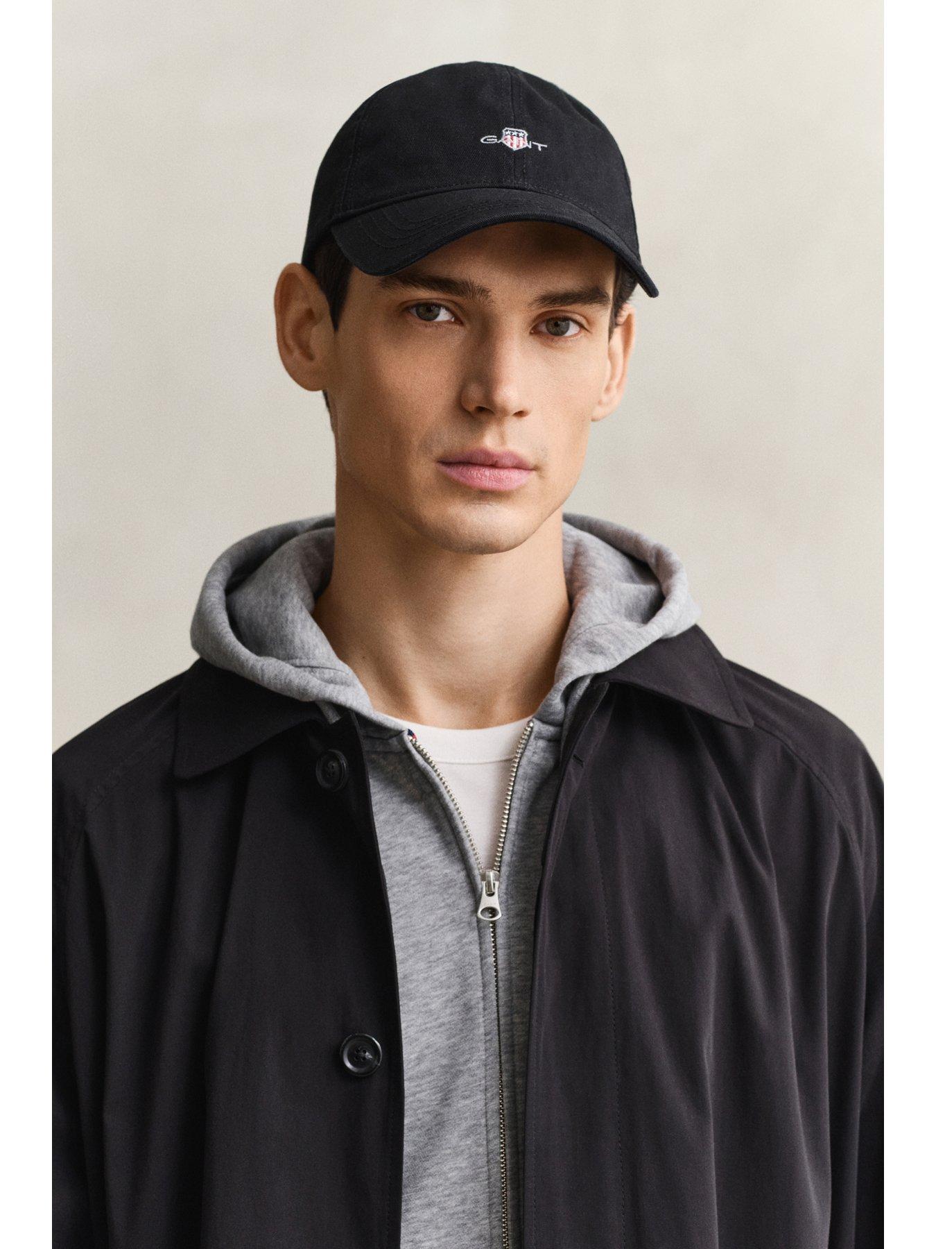 Image 2 of 3 of GANT Mens Shield Cotton Twill Adjustable Cap - Black