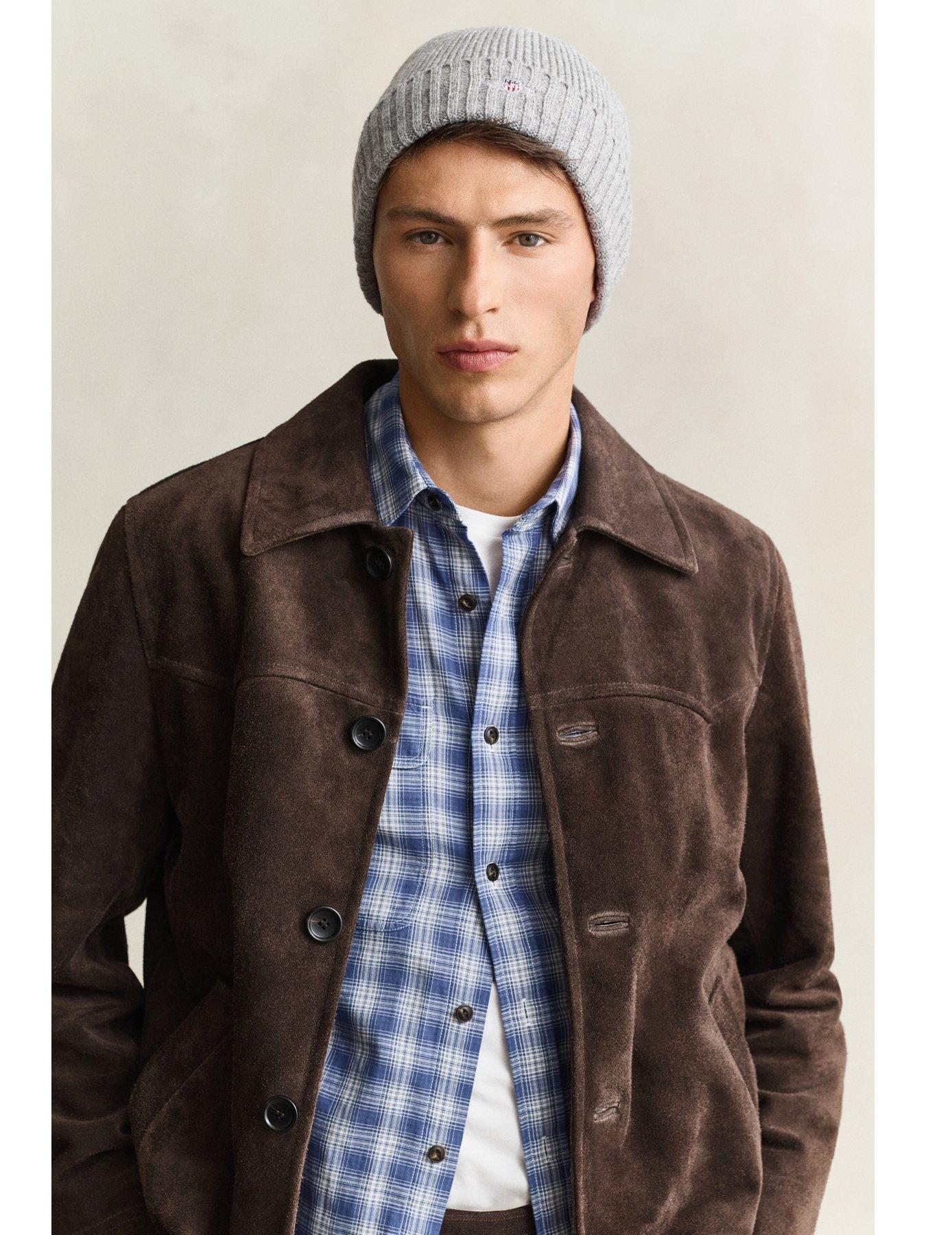 Image 2 of 3 of GANT Gant Shield Wool Beanie - Grey