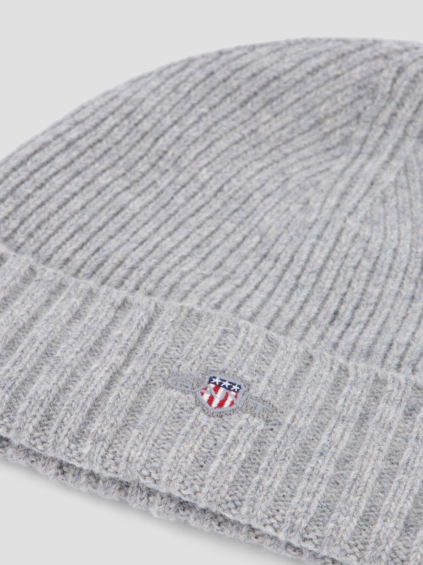 Image 3 of 4 of GANT Mens Wool-Rich Lined Turn-Up Beanie - Navy