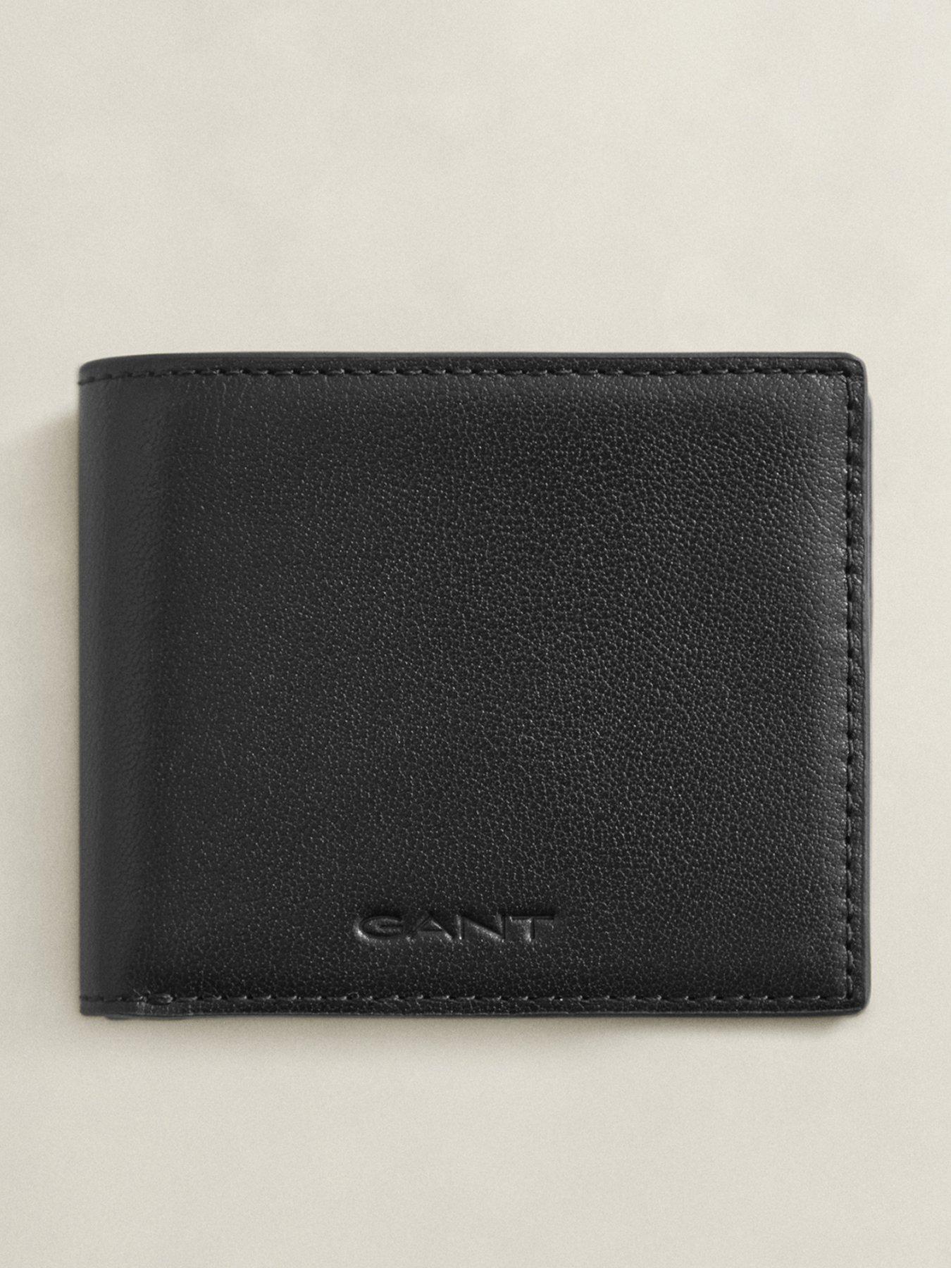 Image 1 of 2 of GANT Leather Bifold Wallet - Black