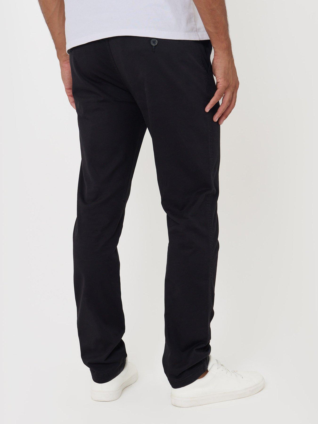 Image 2 of 4 of Threadbare Mens Slim Fit Stretch Cargo Trousers - Black