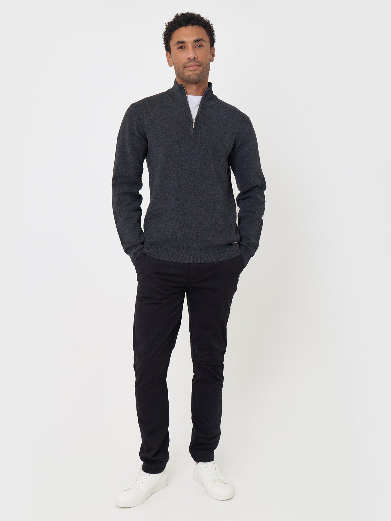 Image 3 of 4 of Threadbare Mens Slim Fit Stretch Cargo Trousers - Black