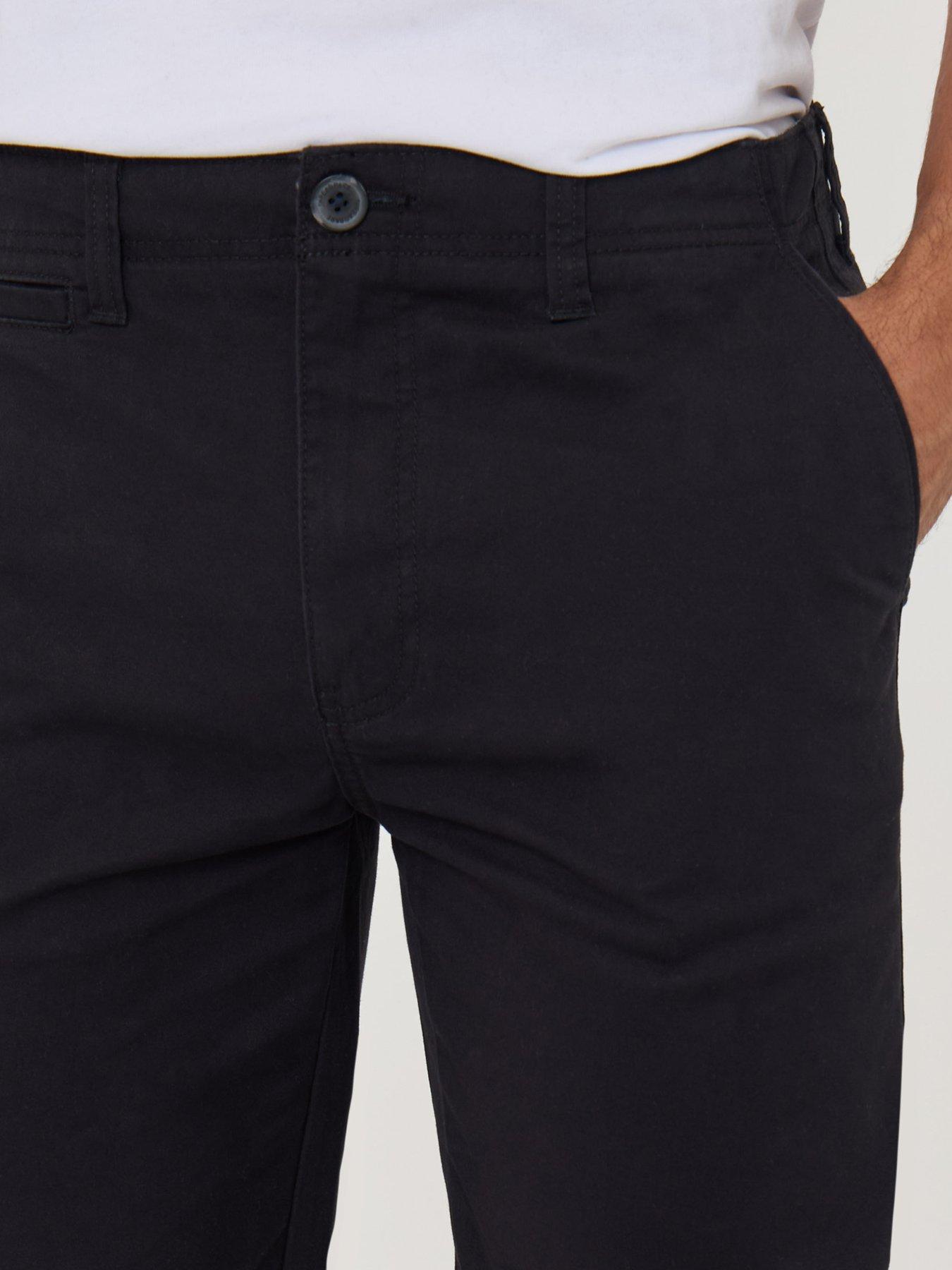 Image 4 of 4 of Threadbare Mens Slim Fit Stretch Cargo Trousers - Black