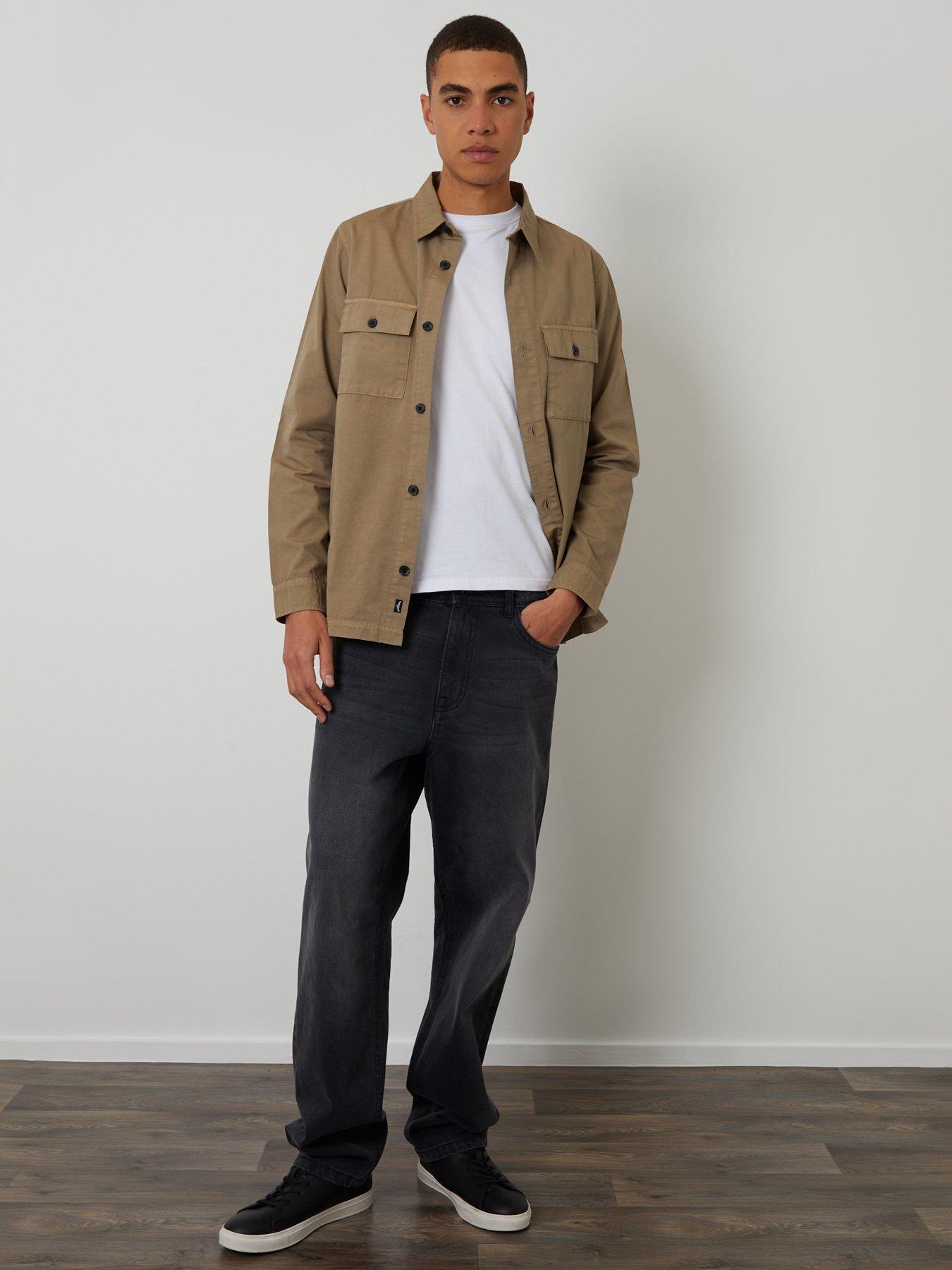 Image 3 of 5 of Threadbare Lightweight Cotton Shacket In Taupe