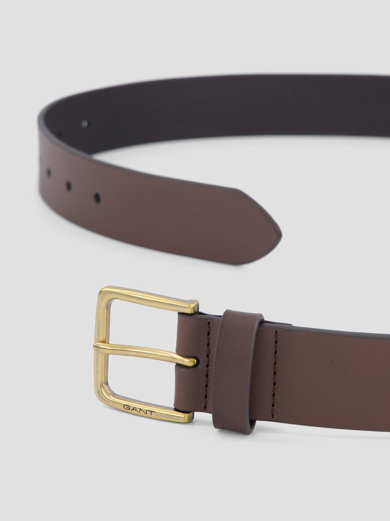 Image 3 of 4 of GANT Buffalo Leather Belt - Brown