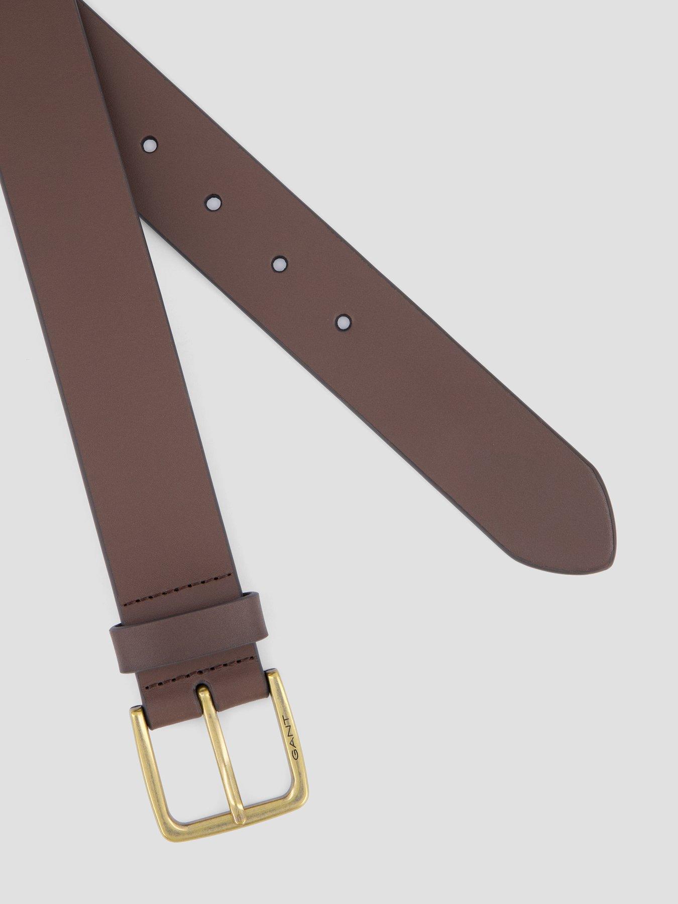 Image 4 of 4 of GANT Buffalo Leather Belt - Brown