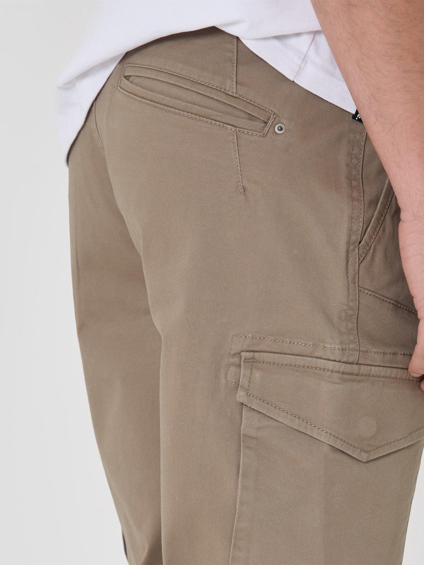 Image 4 of 4 of Threadbare Slim Fit Cargo Style Trousers In Taupe