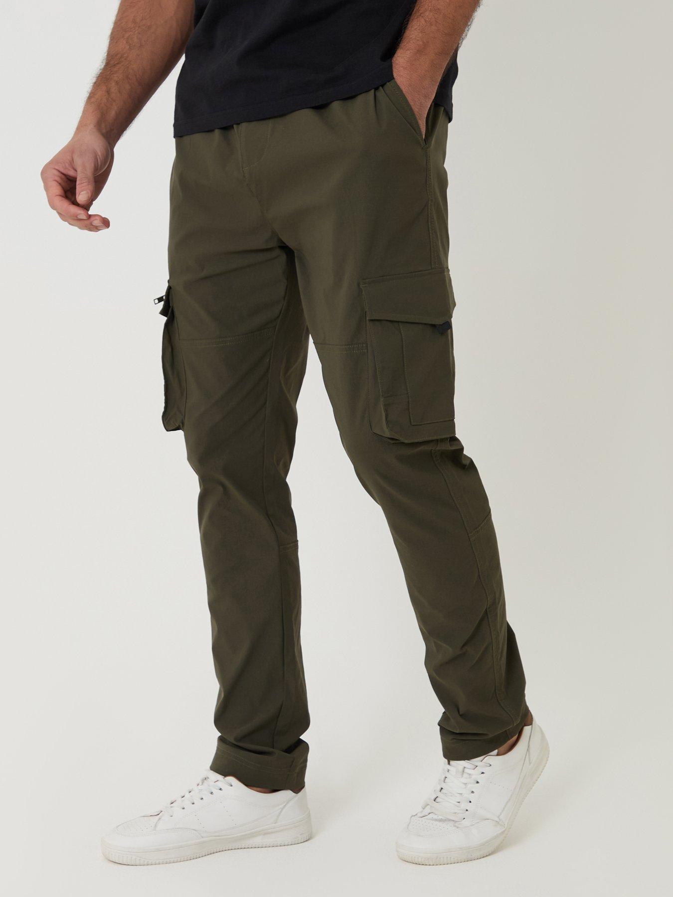 Image 1 of 4 of Threadbare Slim Fit Stretch Cargo Trousers In Khaki