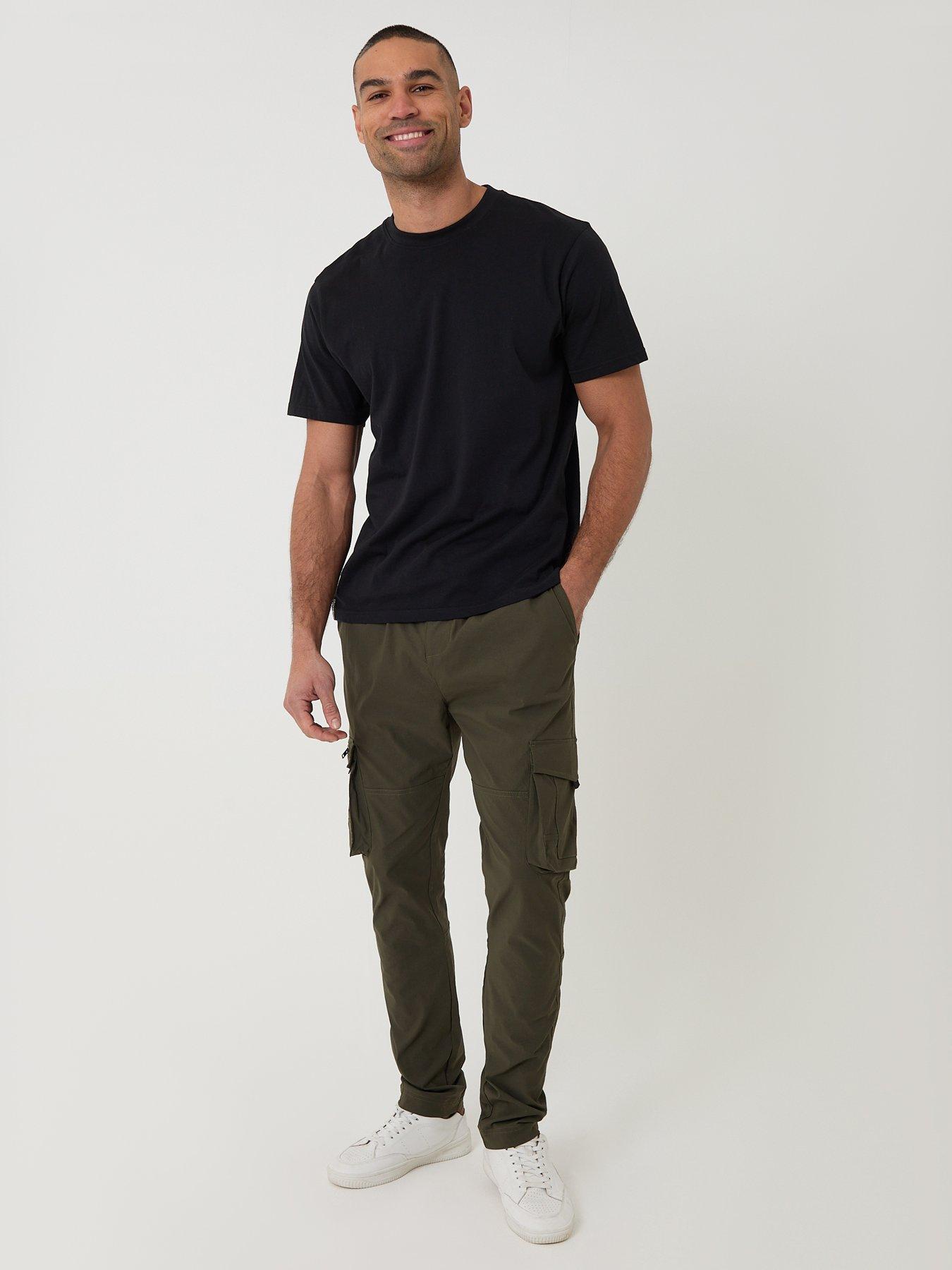 Image 3 of 4 of Threadbare Slim Fit Stretch Cargo Trousers In Khaki