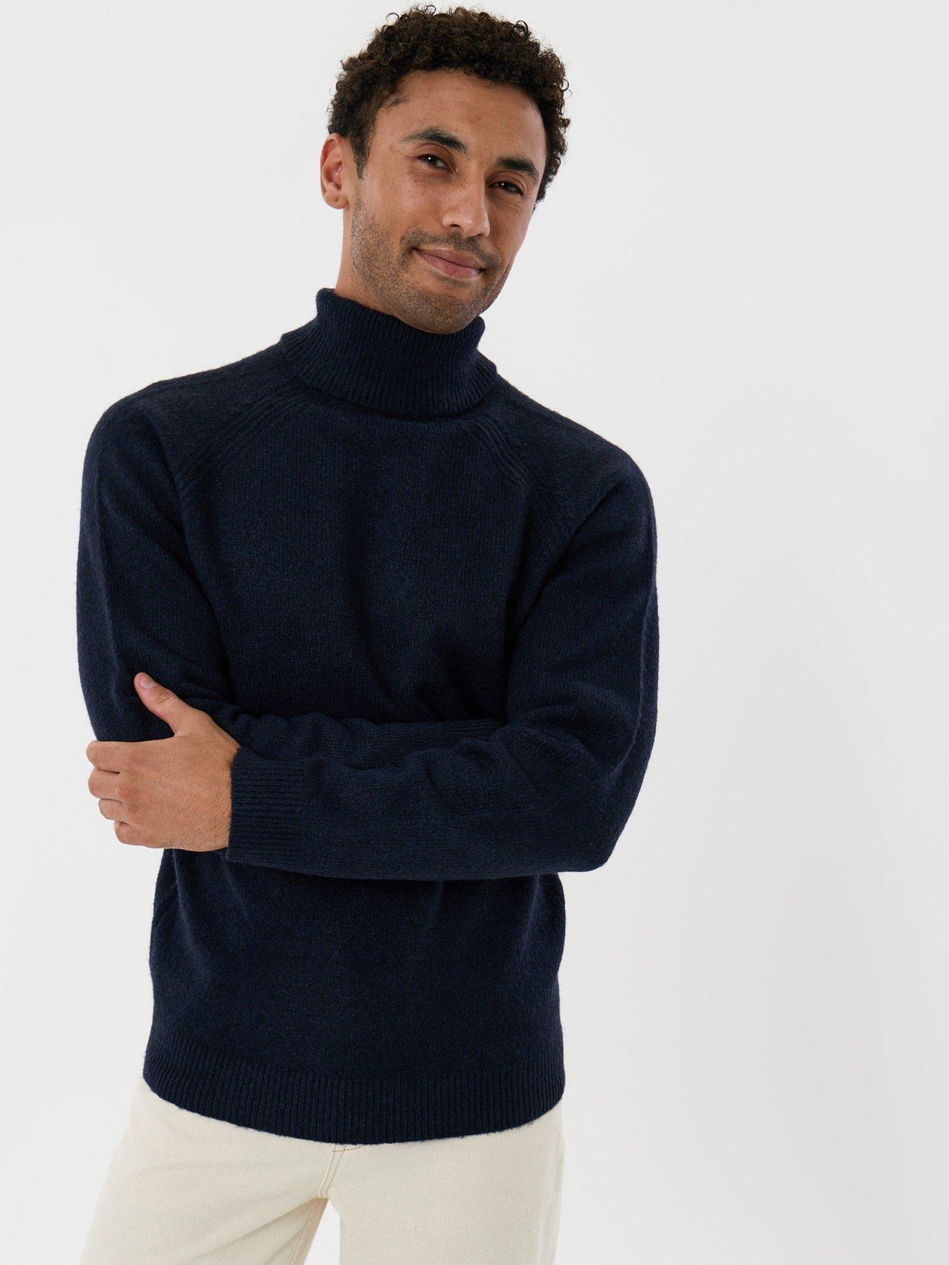 Image 1 of 4 of Threadbare Roll Neck Jumper In Navy