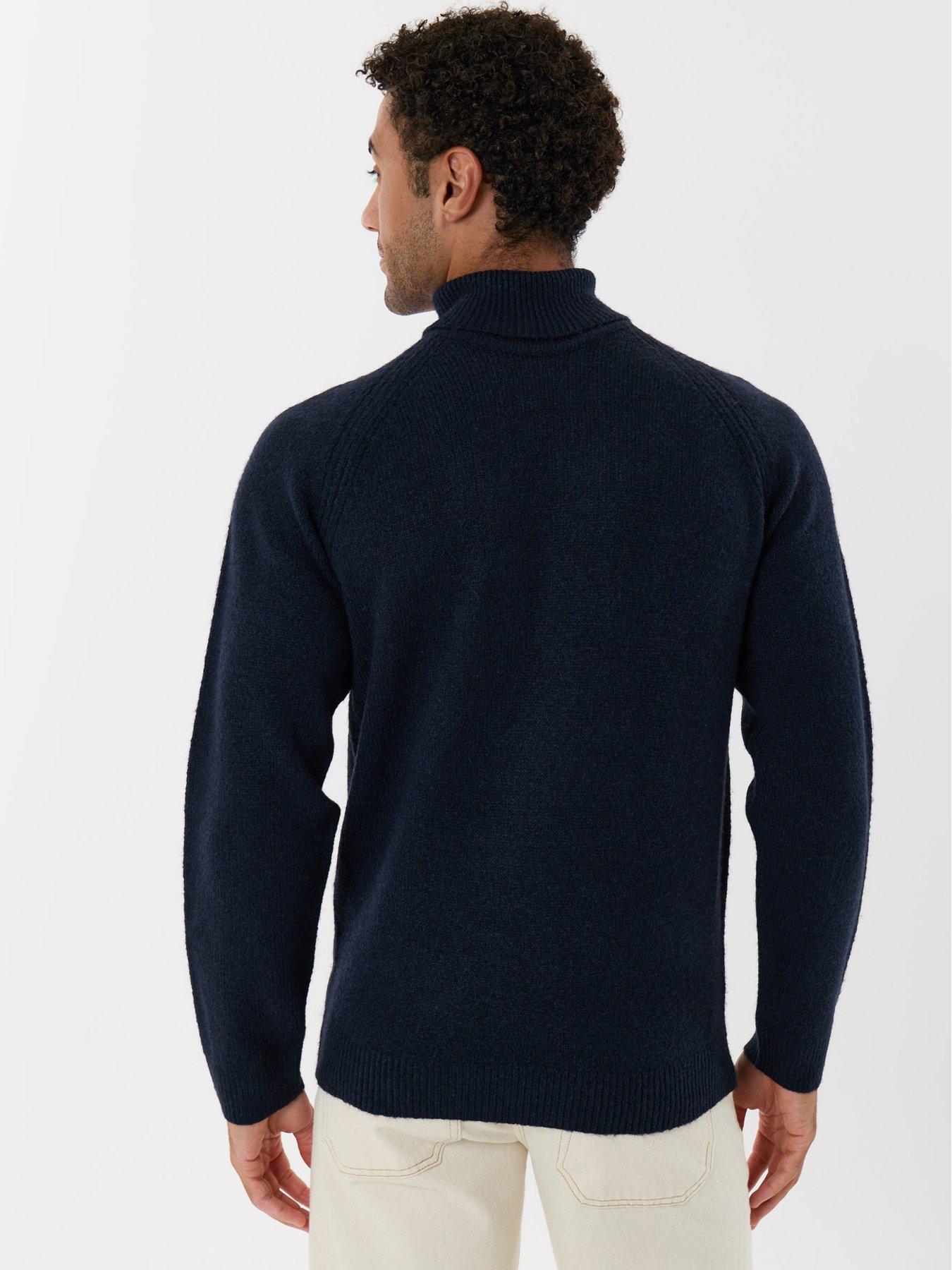 Image 2 of 4 of Threadbare Roll Neck Jumper In Navy