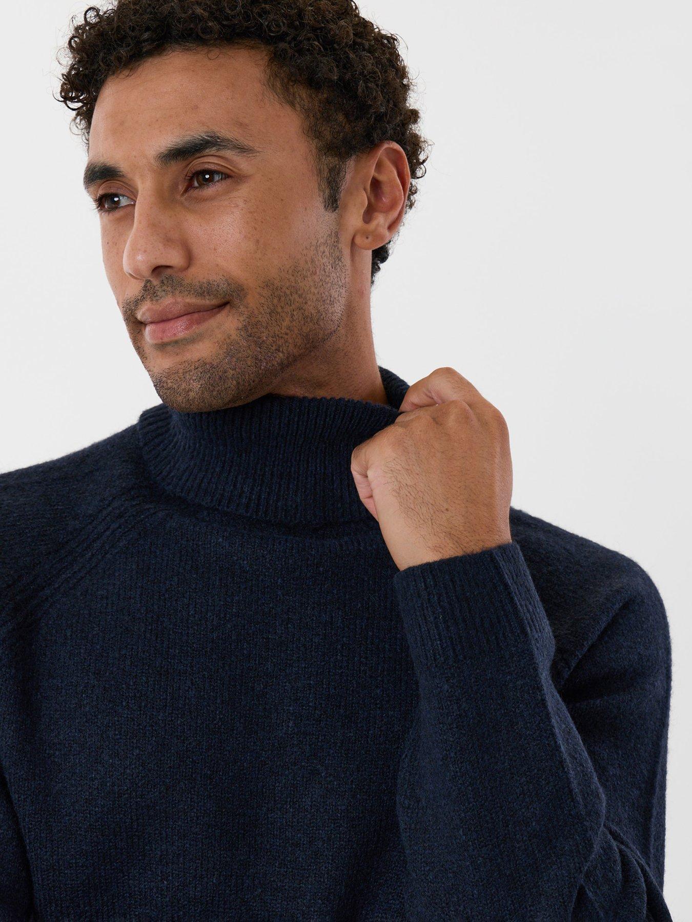 Image 4 of 4 of Threadbare Roll Neck Jumper In Navy