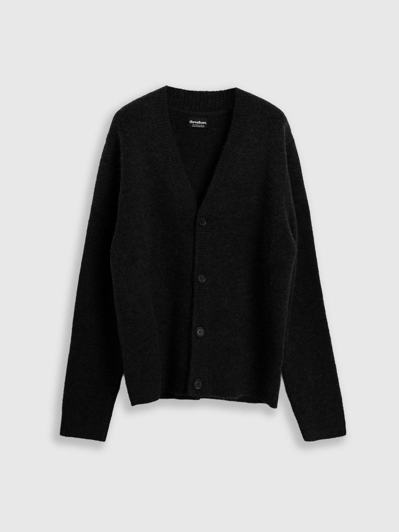 Image 6 of 6 of Threadbare Mens Cardigan Norwood - Black 5