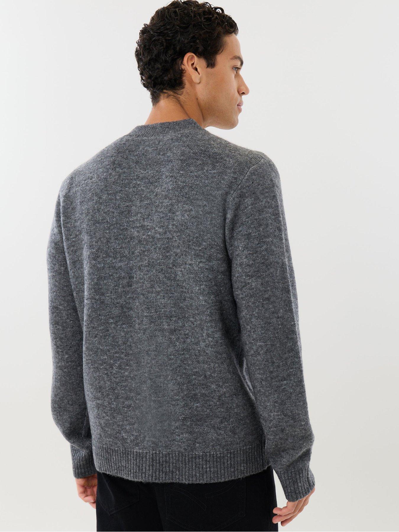 Image 2 of 6 of Threadbare Mens Cardigan Norwood - Charcoal Marl 5
