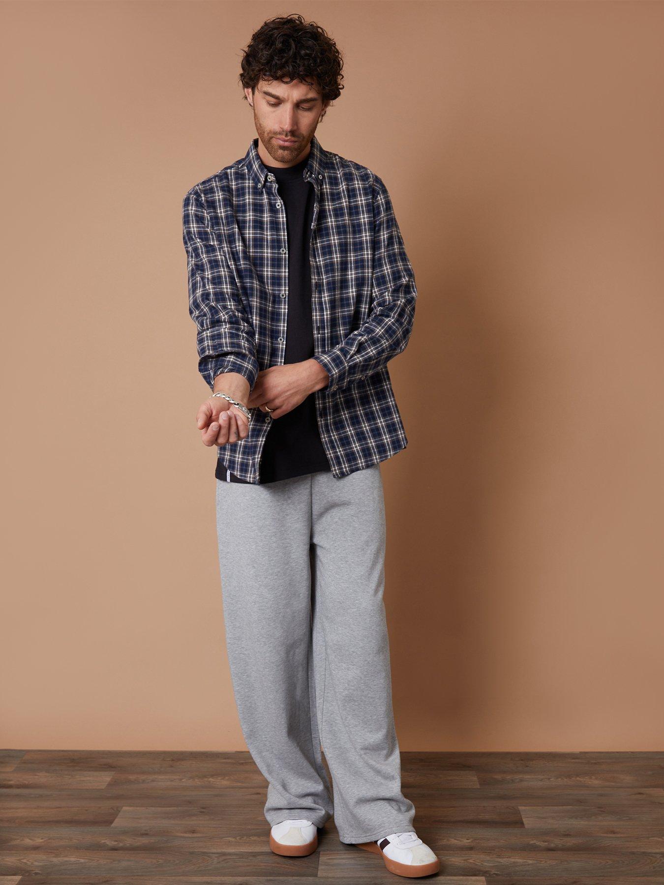 Image 3 of 5 of Threadbare Mens Brushed Cotton Check Regular Fit Shirt - Brown