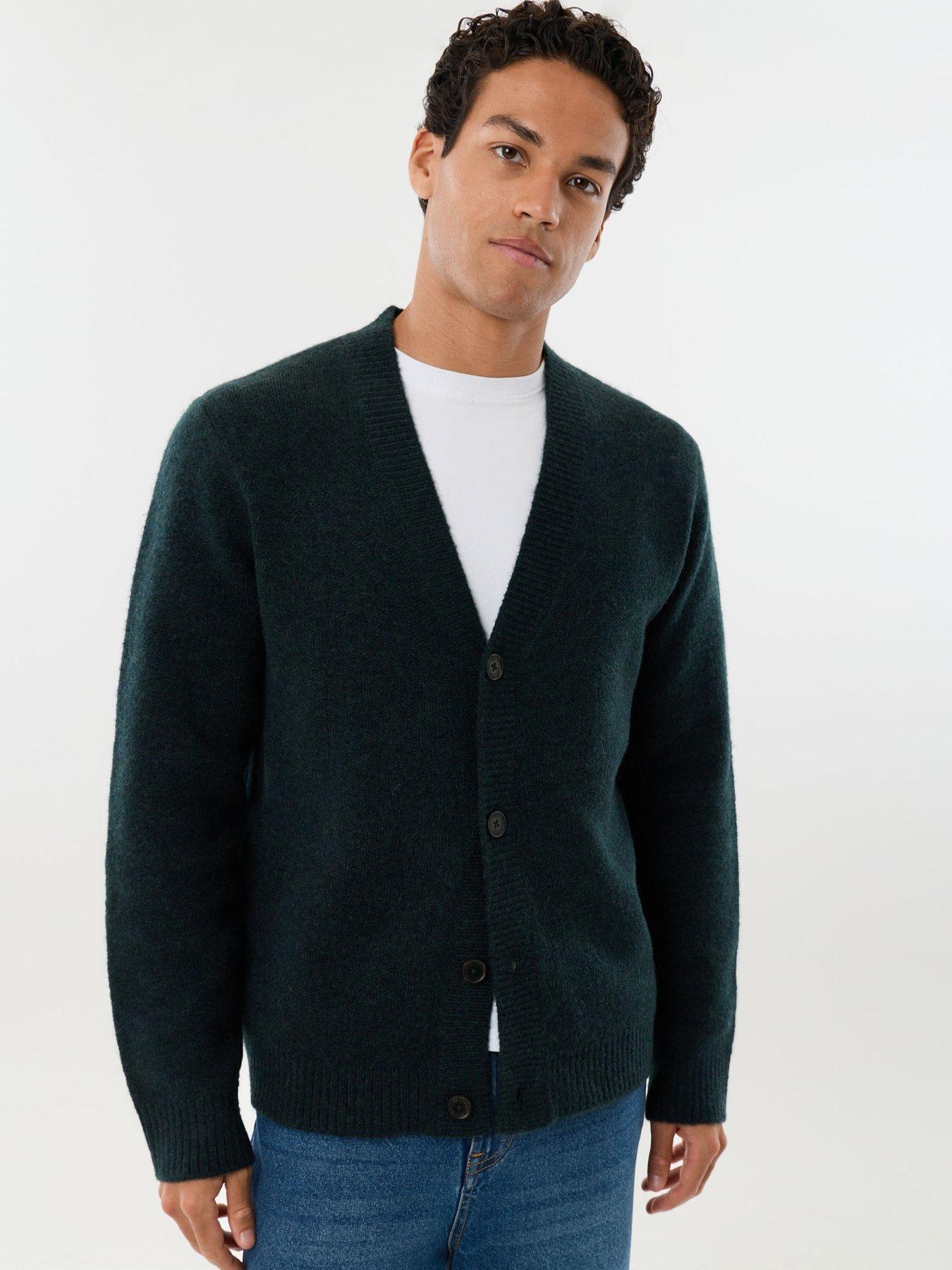 Image 5 of 6 of Threadbare Mens Cardigan Norwood - Forest 5