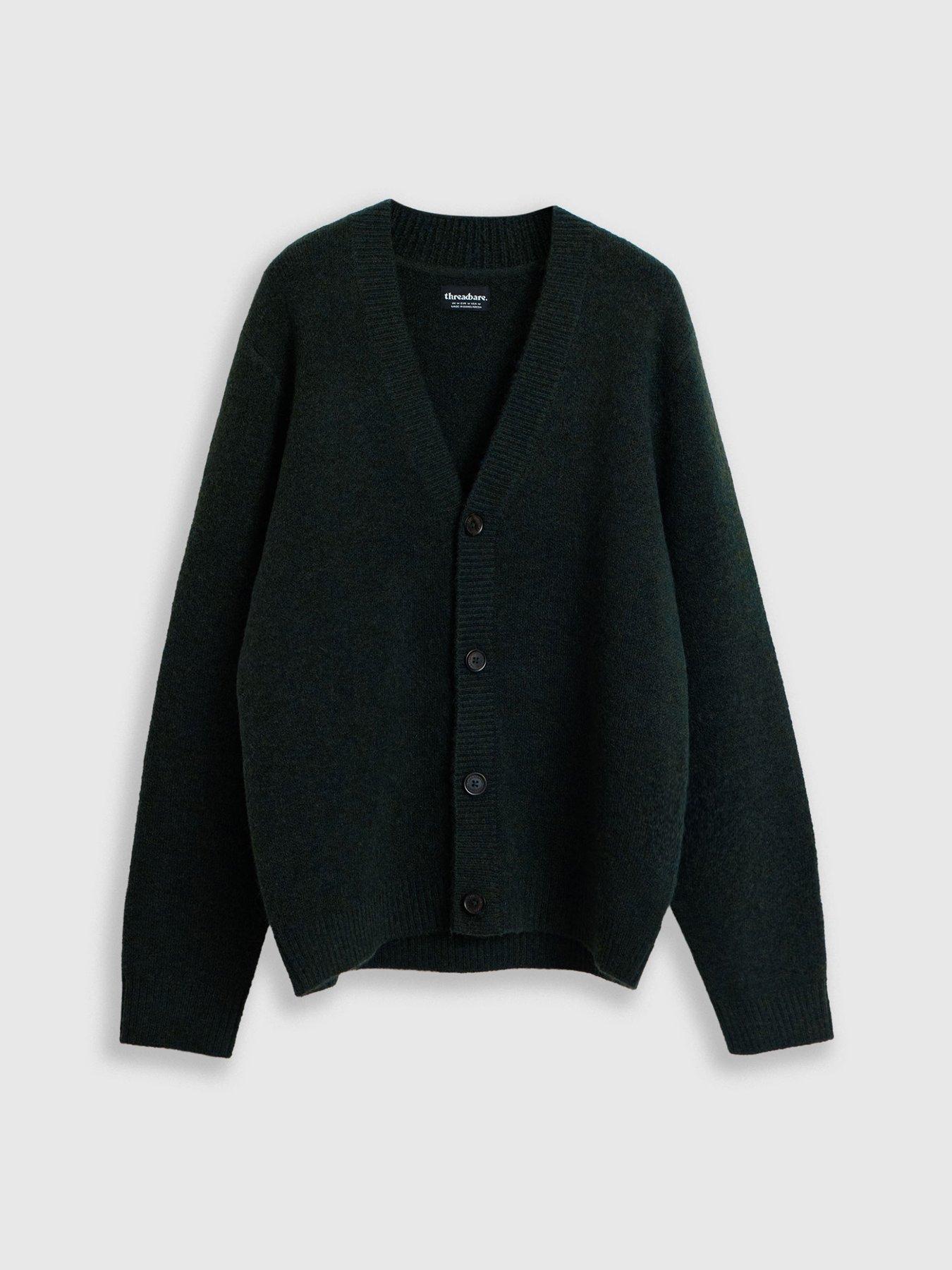 Image 6 of 6 of Threadbare Mens Cardigan Norwood - Forest 5