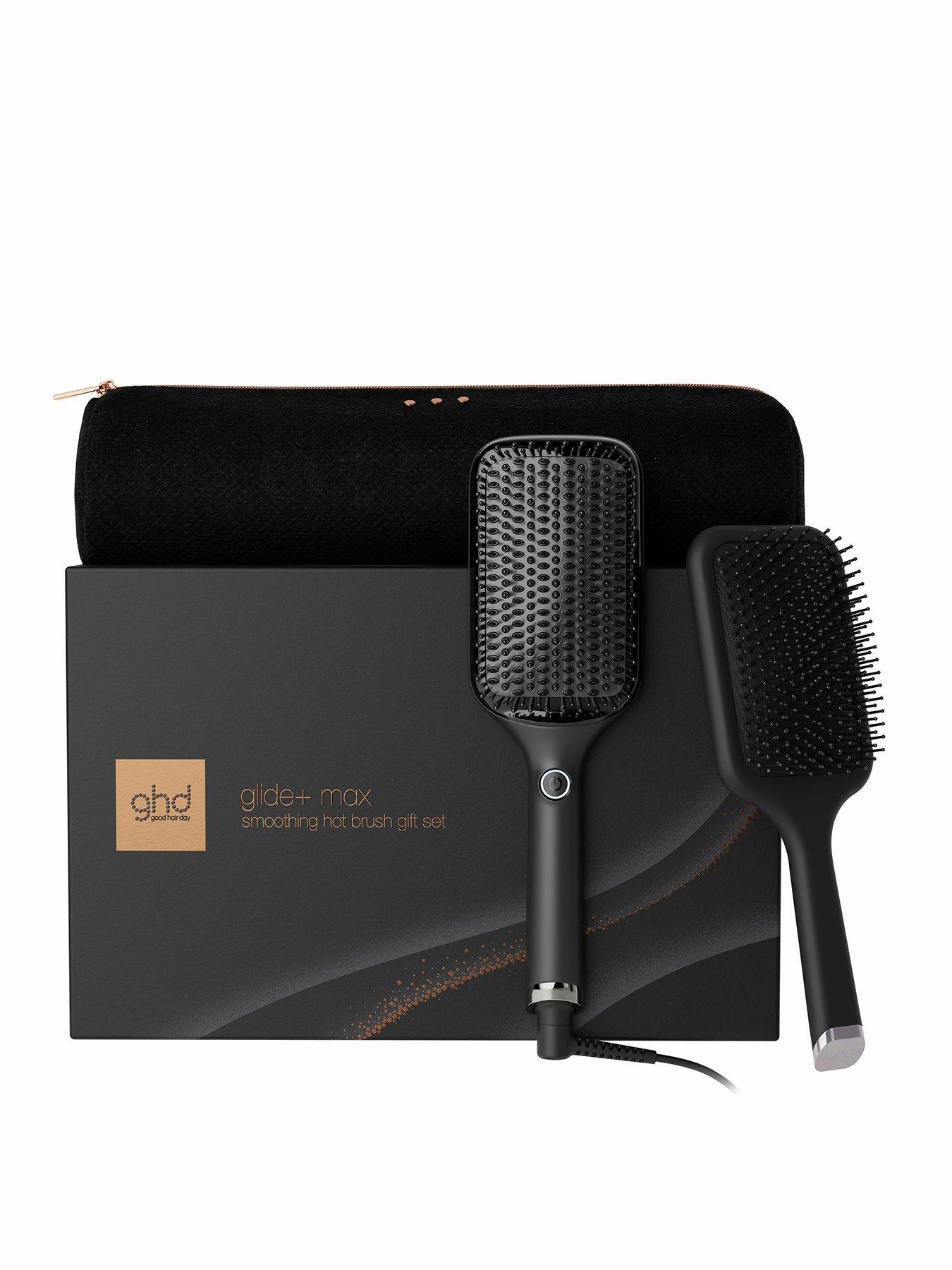 ghd Glide+ Max Smoothing Hot Brush Festive Gift Set in Black, with ghd The All-Rounder Paddle Brush and Heat Proof Bag - Quick & Easy Ultra Smooth Results - for Long, Thick & Curly Hair Types - Image 3