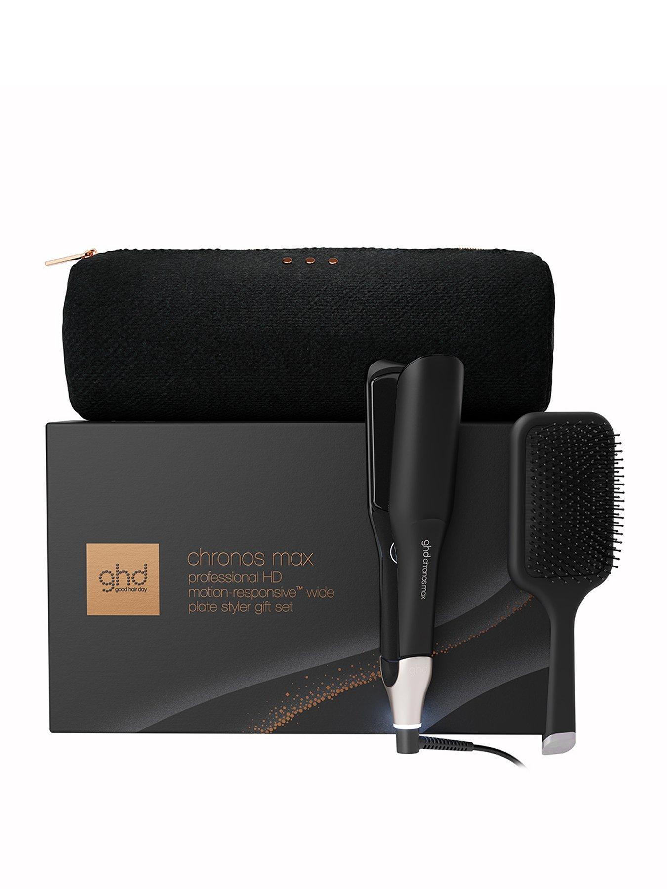 ghd Chronos Max Best Wide Plate Hair Straightener Festive Gift Set in Black, Black, Women