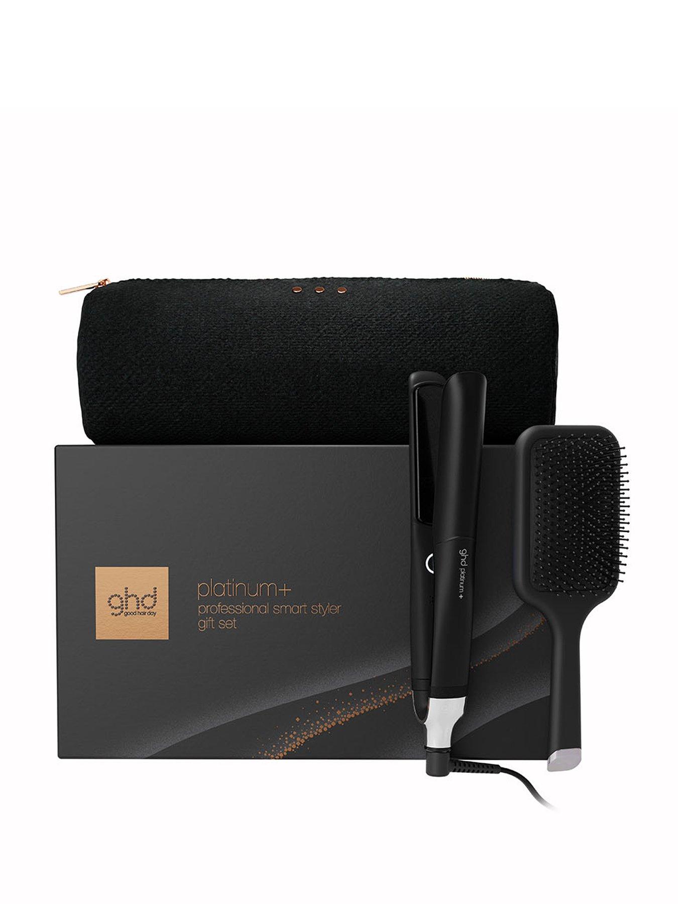 Image 1 of 8 of ghd Platinum+ Hair Straightener Festive Gift Set in Black