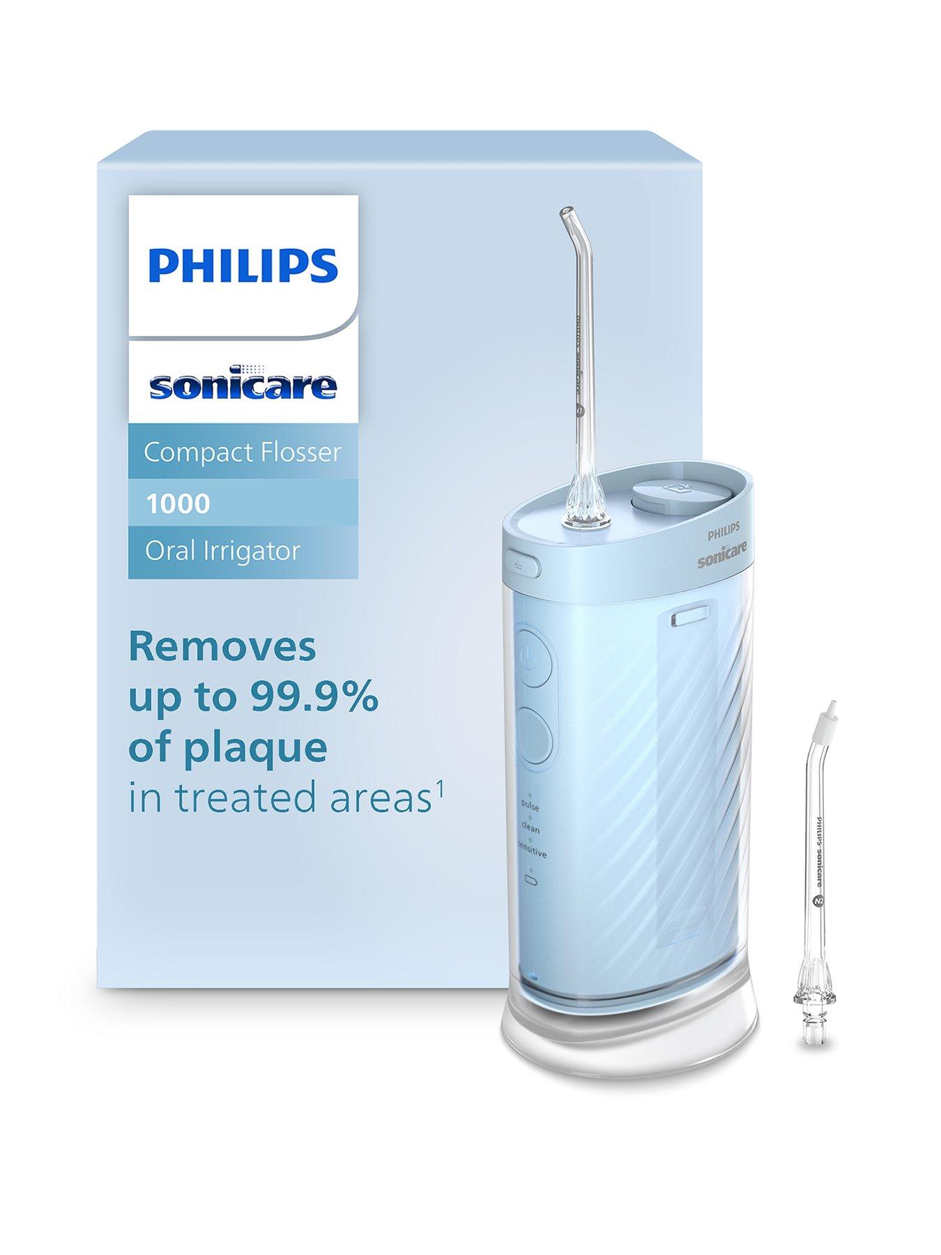 Philips Sonicare Compact Flosser 1000 − Compact Water Flosser for Teeth with 3 Flossing Modes, IPX7 Water-Resistant Oral Irrigator, Improves Gum Health, Travel-Friendly, Light Blue, Model HX3333/24 - Image 3