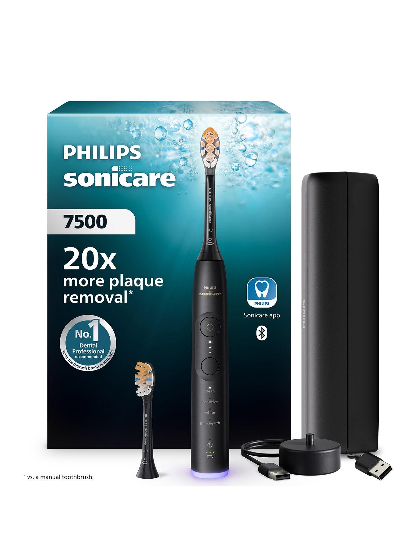Image 1 of 7 of Philips Sonicare 7500 Electric Toothbrush, Sonic Toothbrush with App, 4 Brushing Modes and 3 Intensity Levels - Black