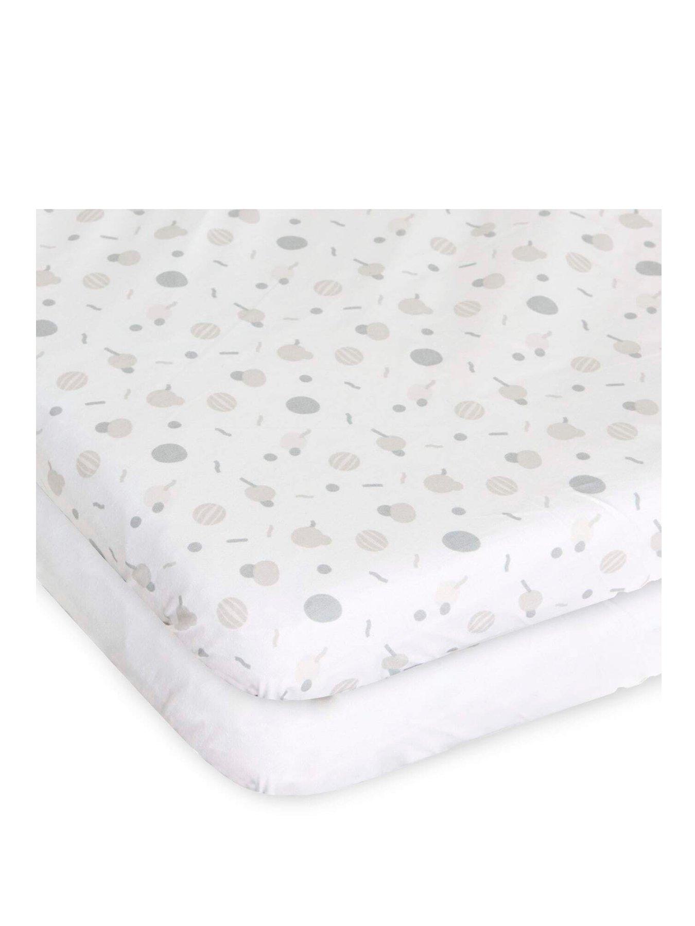 Chicco Next2Me Forever Crib Sheets (Pack Of 2), 100% Soft Cotton, Cotton And Confetti