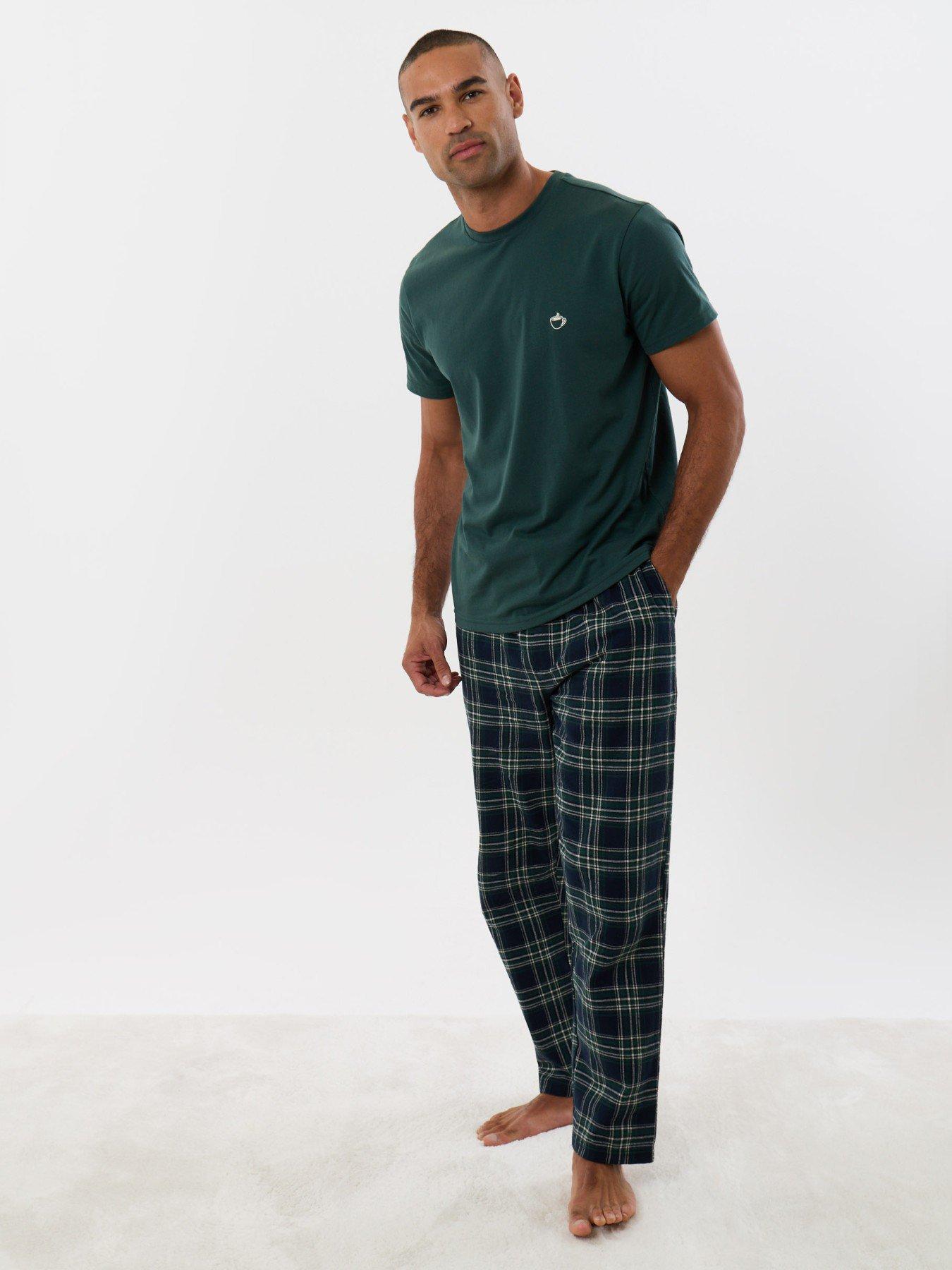Image 3 of 5 of Threadbare Mens Flannel Pyjama Set - Green