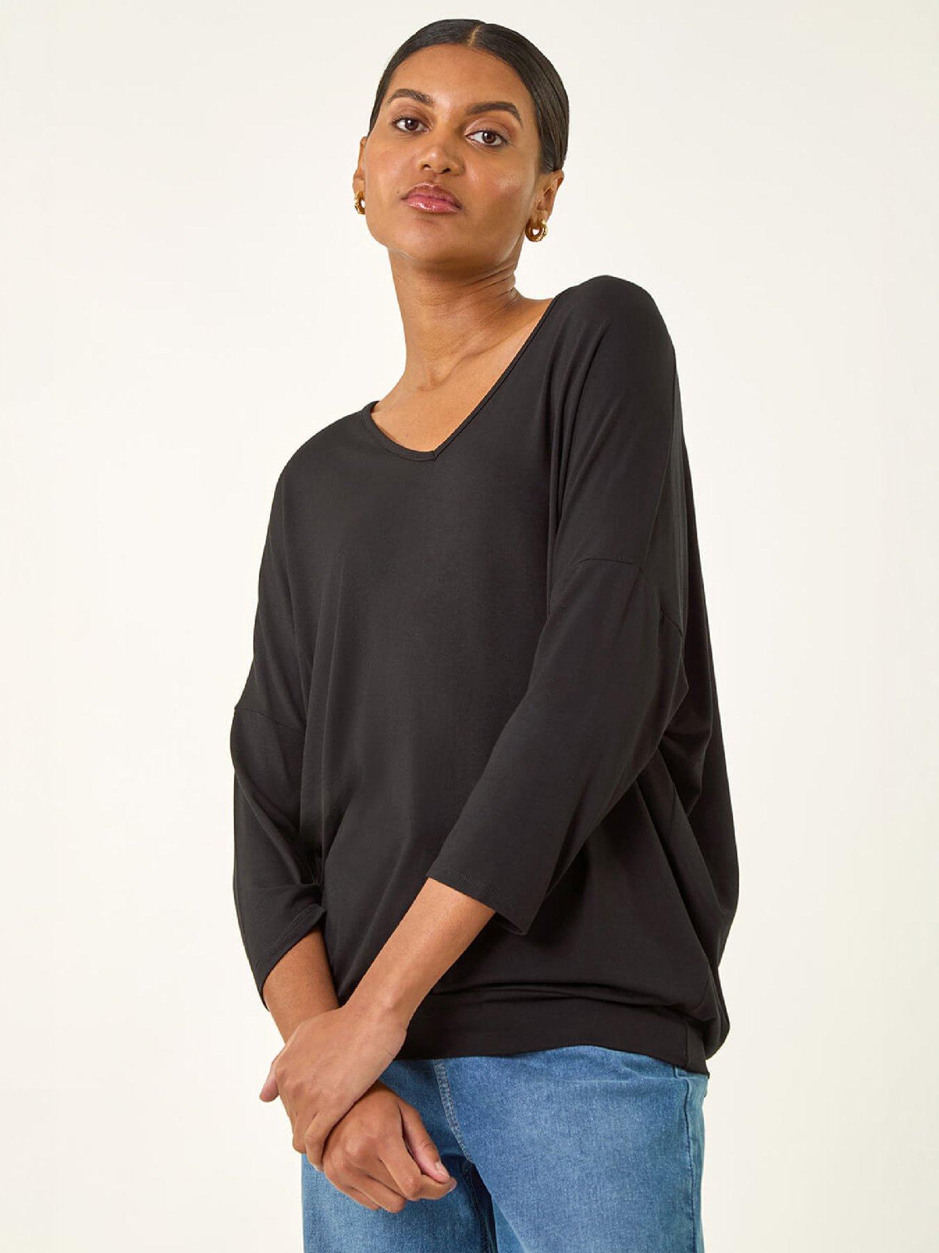Image 3 of 3 of Roman V-neck Jersey Stretch T-shirt