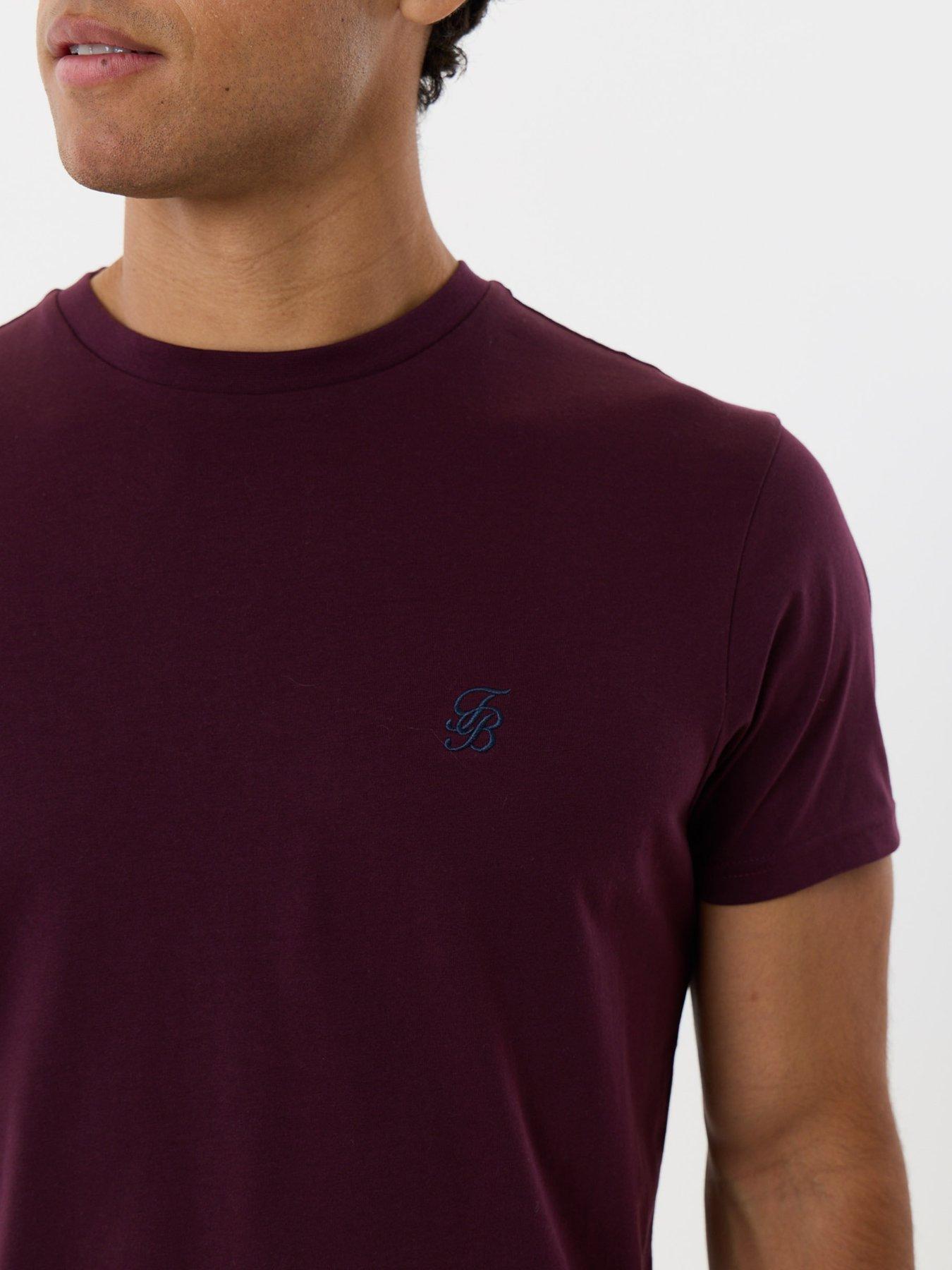 Image 4 of 4 of Threadbare Cotton Rich T-shirt And Short Pyjama Set In Burgundy Stripe