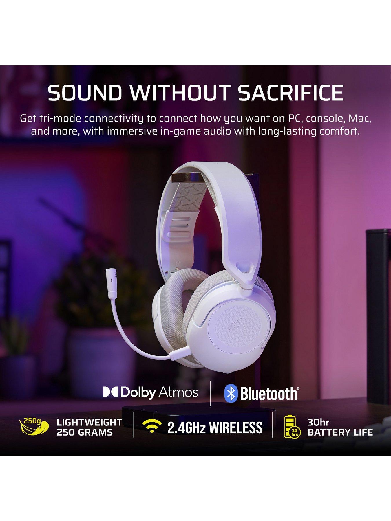 Image 2 of 7 of CORSAIR HS35 v3 Wireless Headset, White, Playstation Packaging